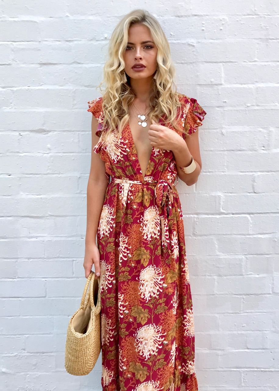 Rhapsody Maxi Dress - Red