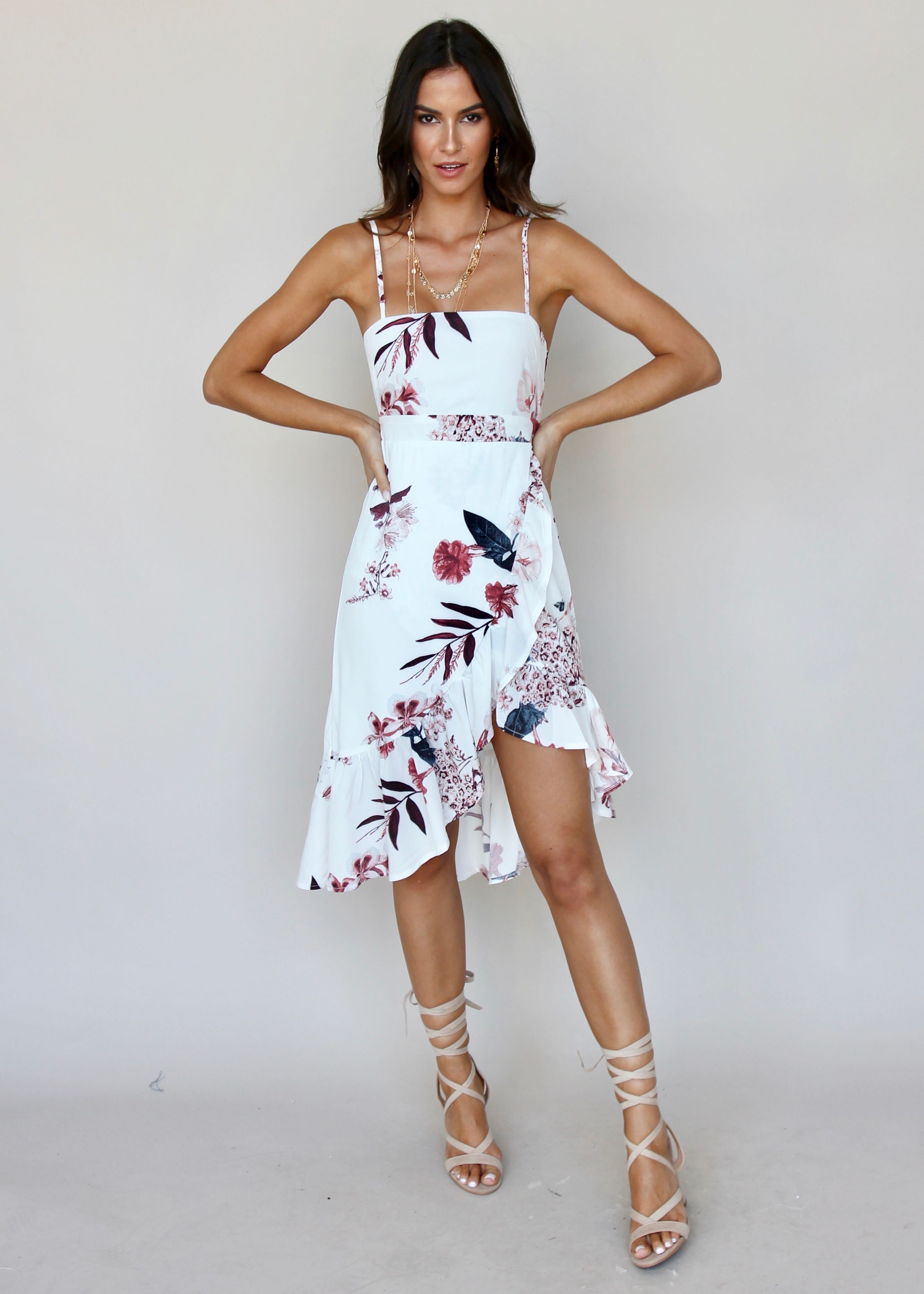 Plain Sight Dress - White Floral