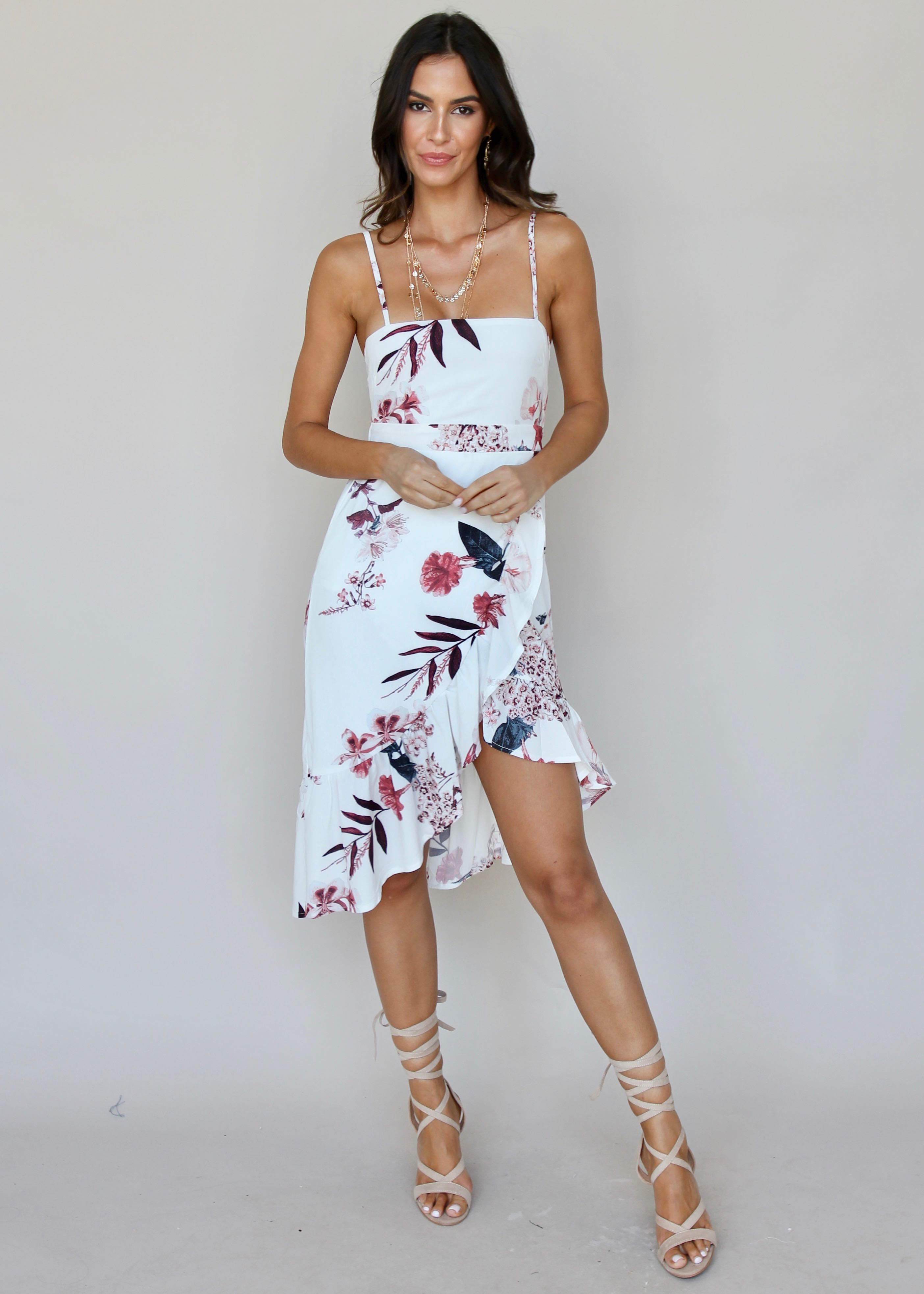 Plain Sight Dress - White Floral