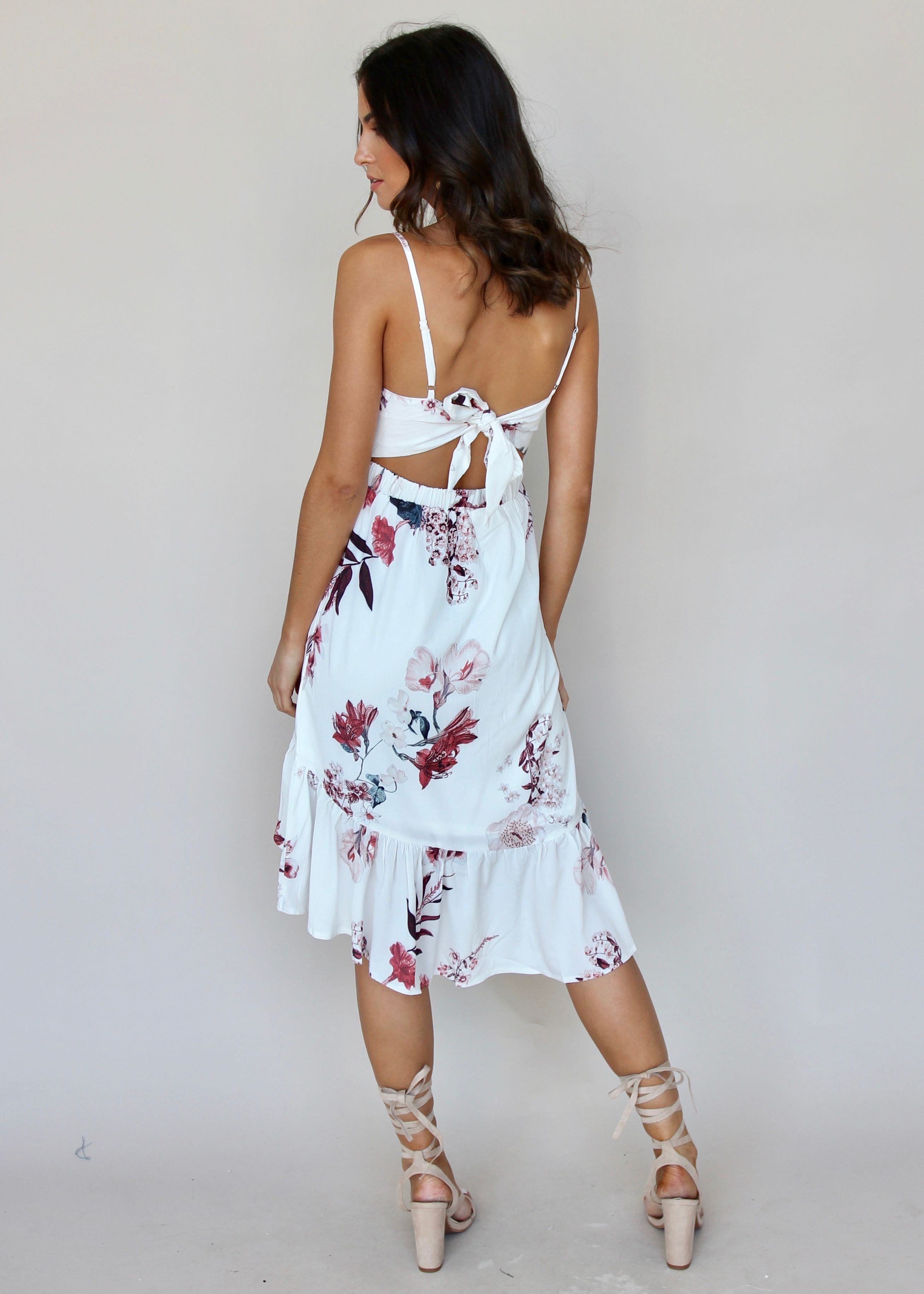 Plain Sight Dress - White Floral