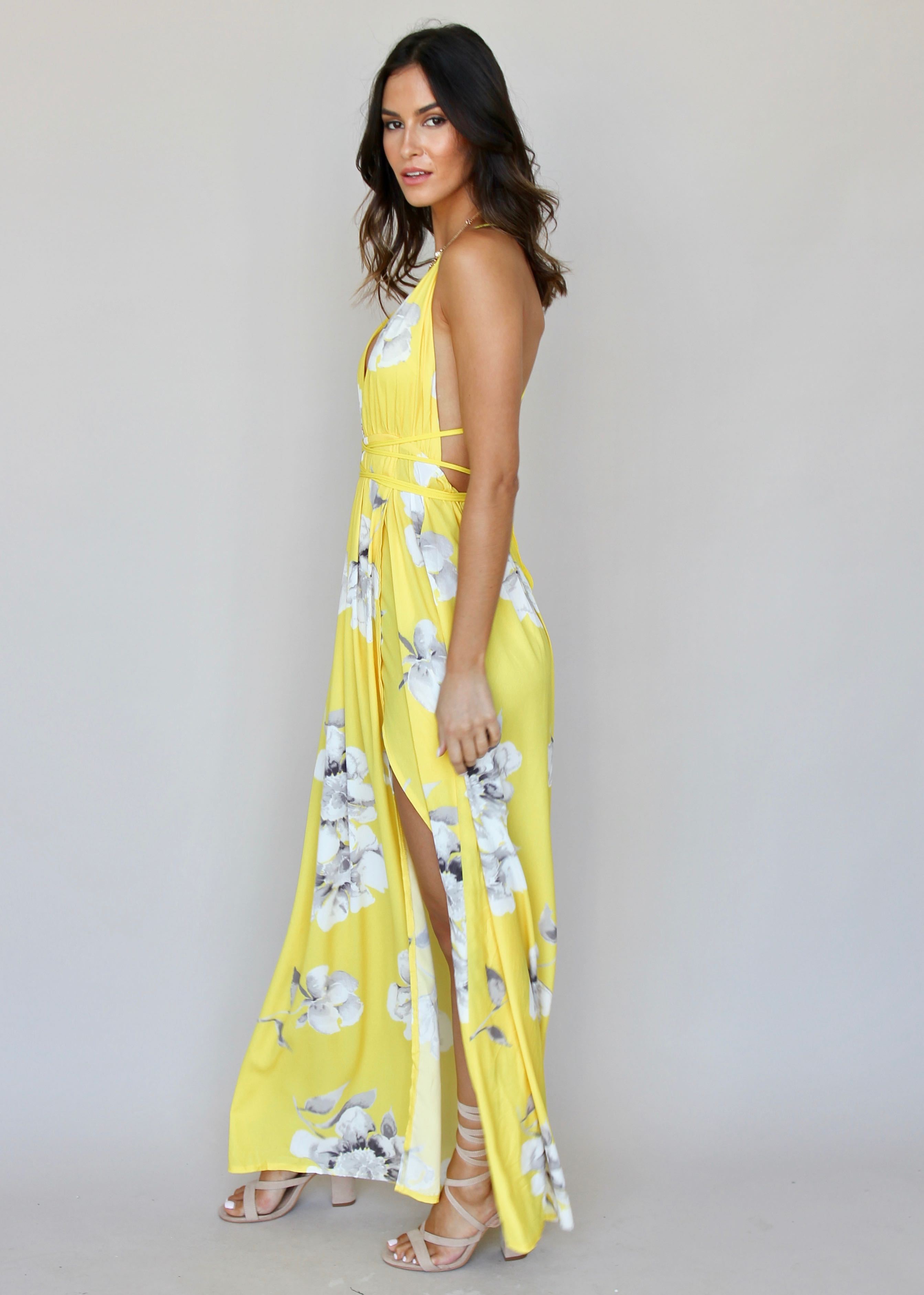 Karmen Halter Maxi Dress - Golden