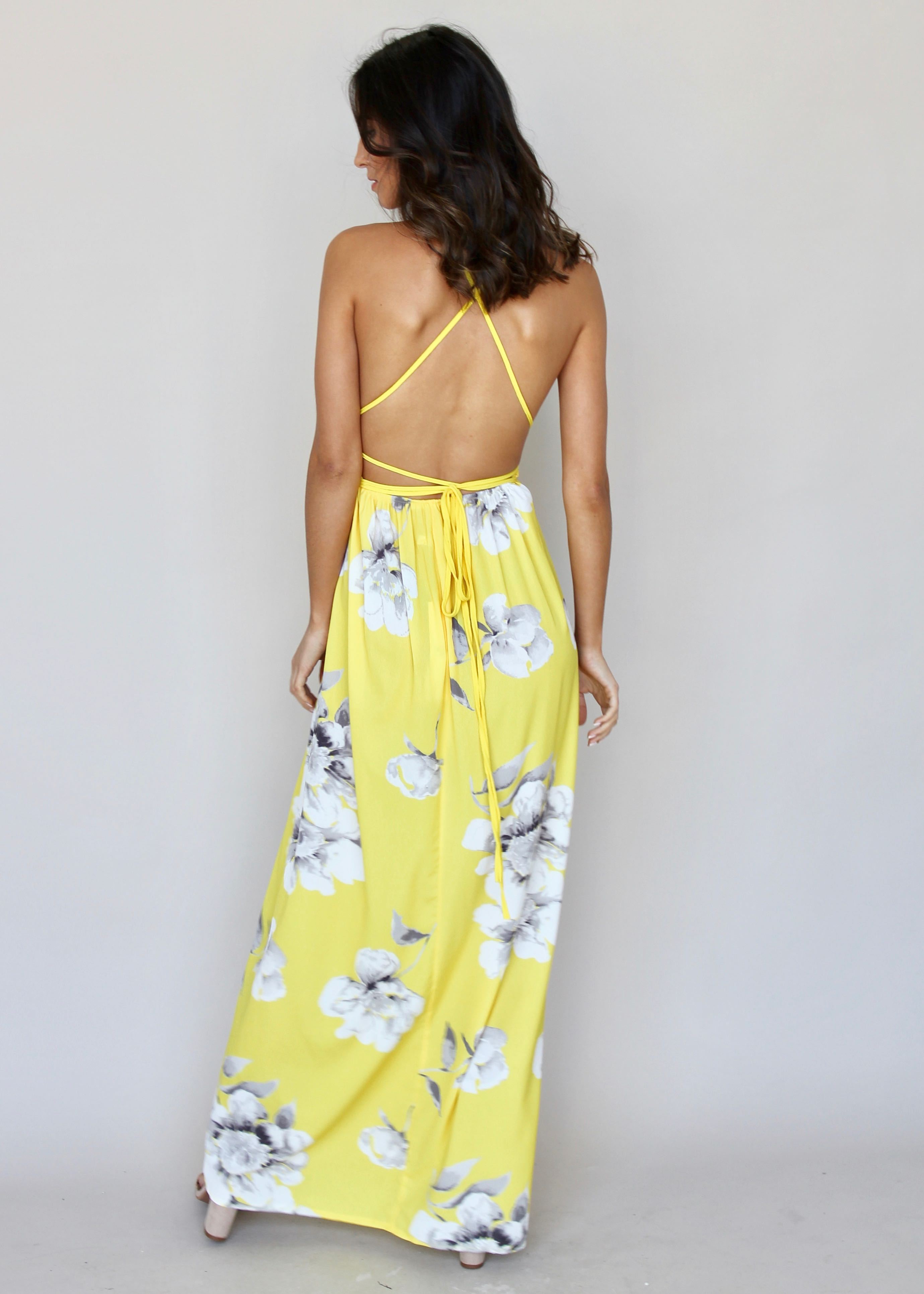 Karmen Halter Maxi Dress - Golden