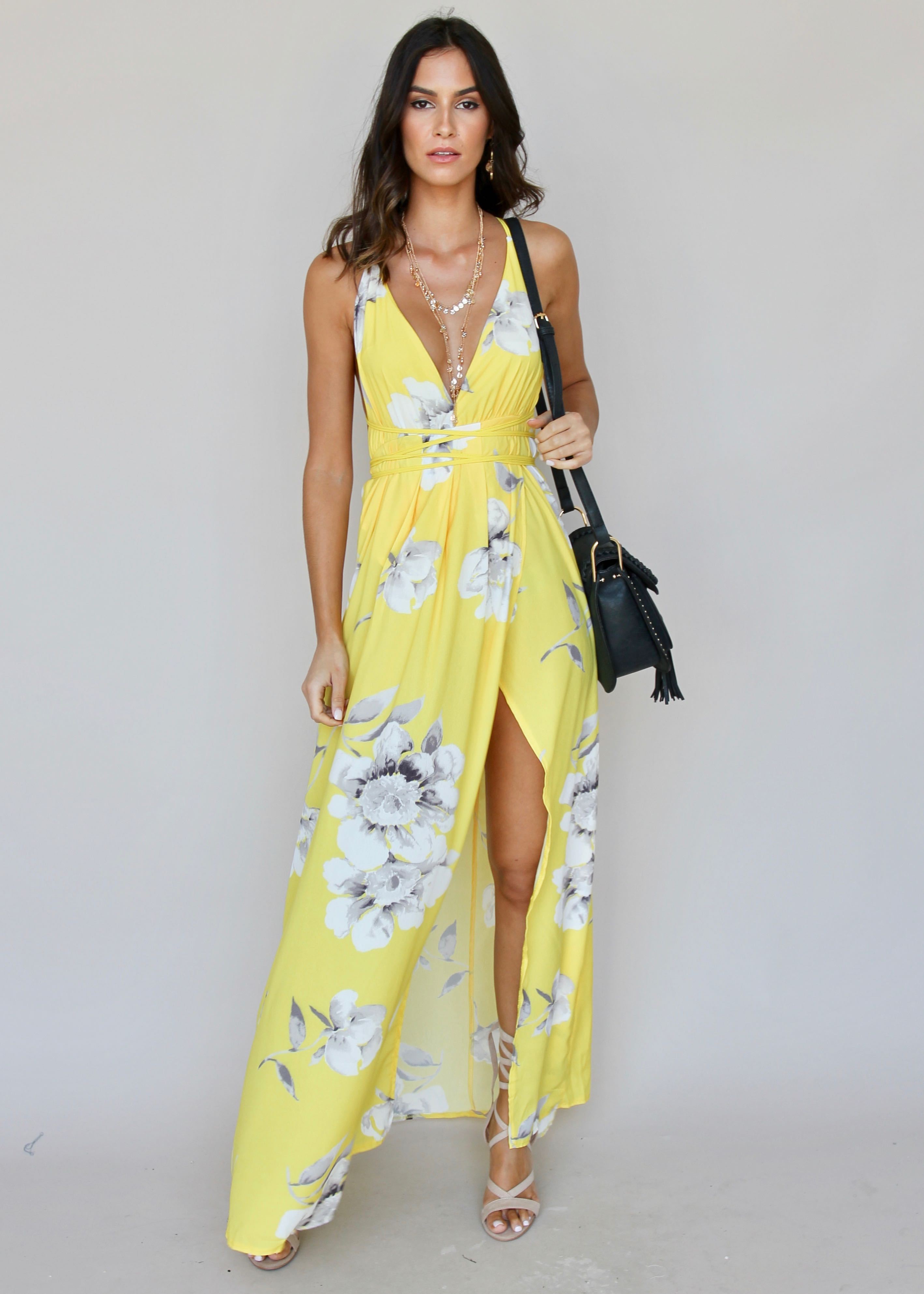 Karmen Halter Maxi Dress - Golden