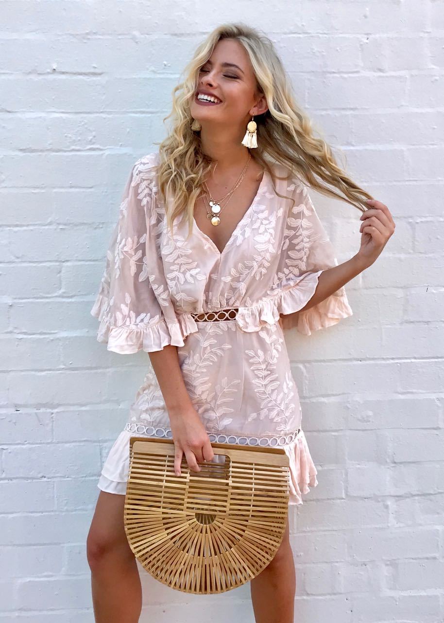 Brittany Swing Dress - Nude Pink