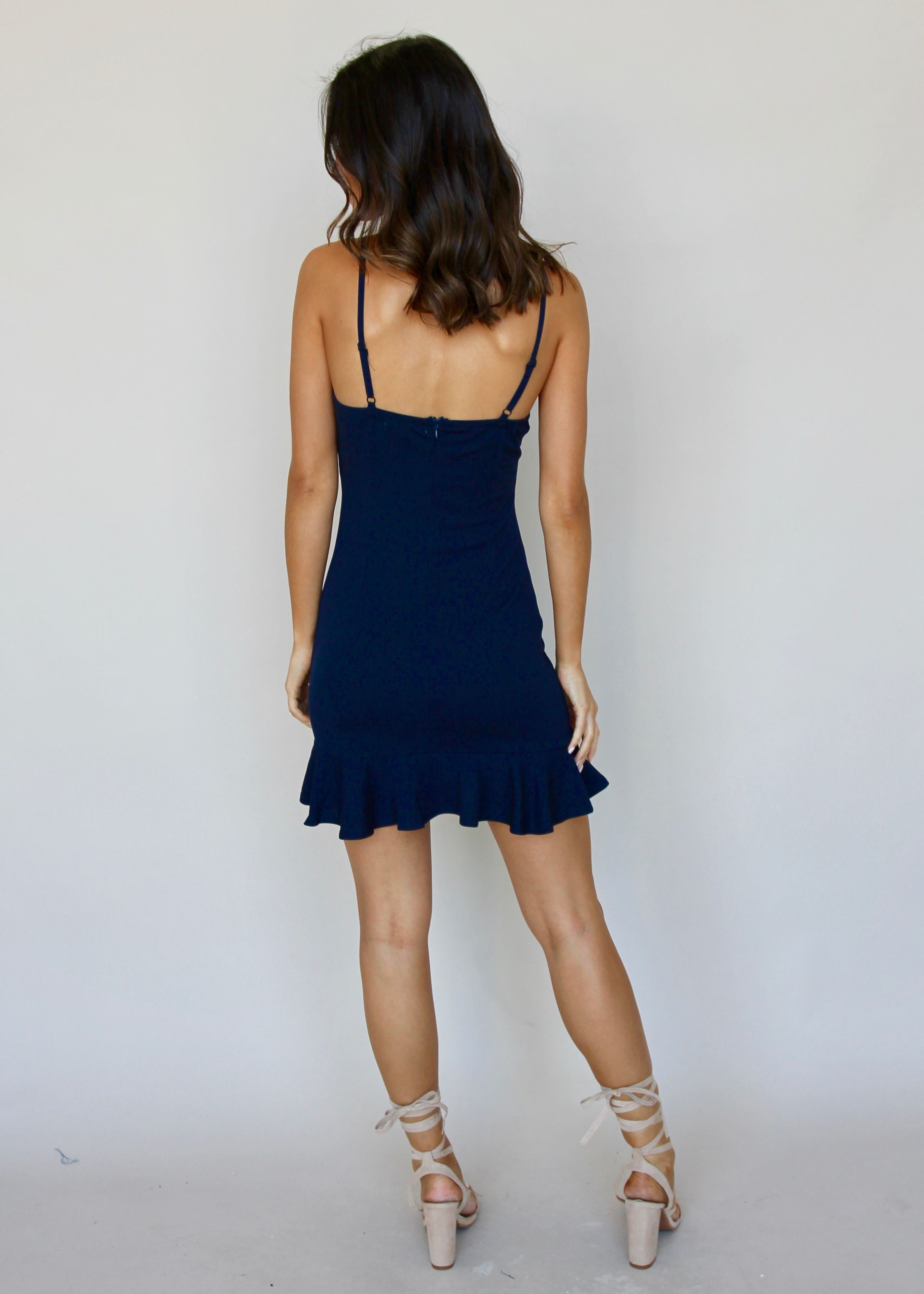 Second To None Dress - Navy