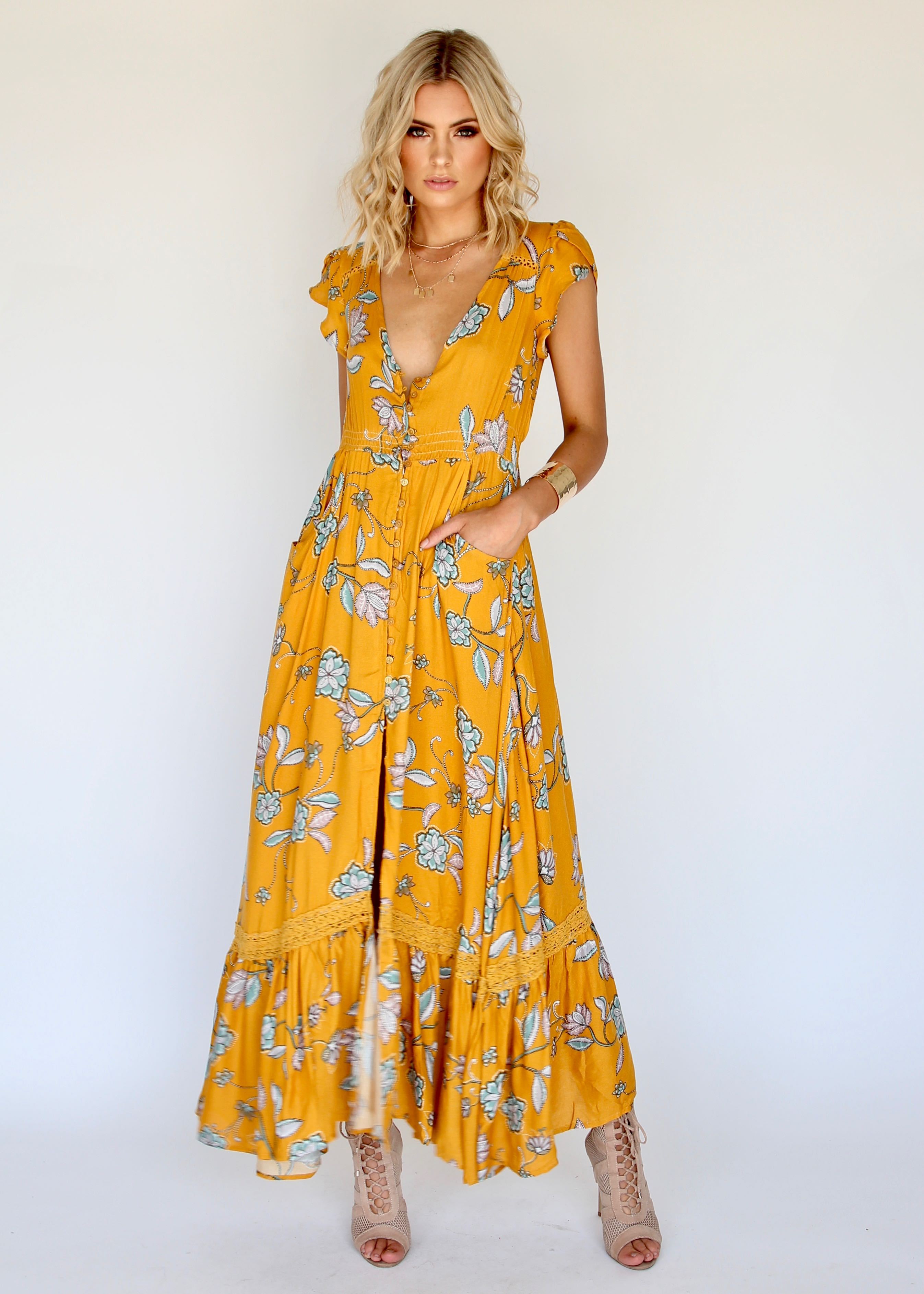 Carmen Maxi Dress - Sunny Daze