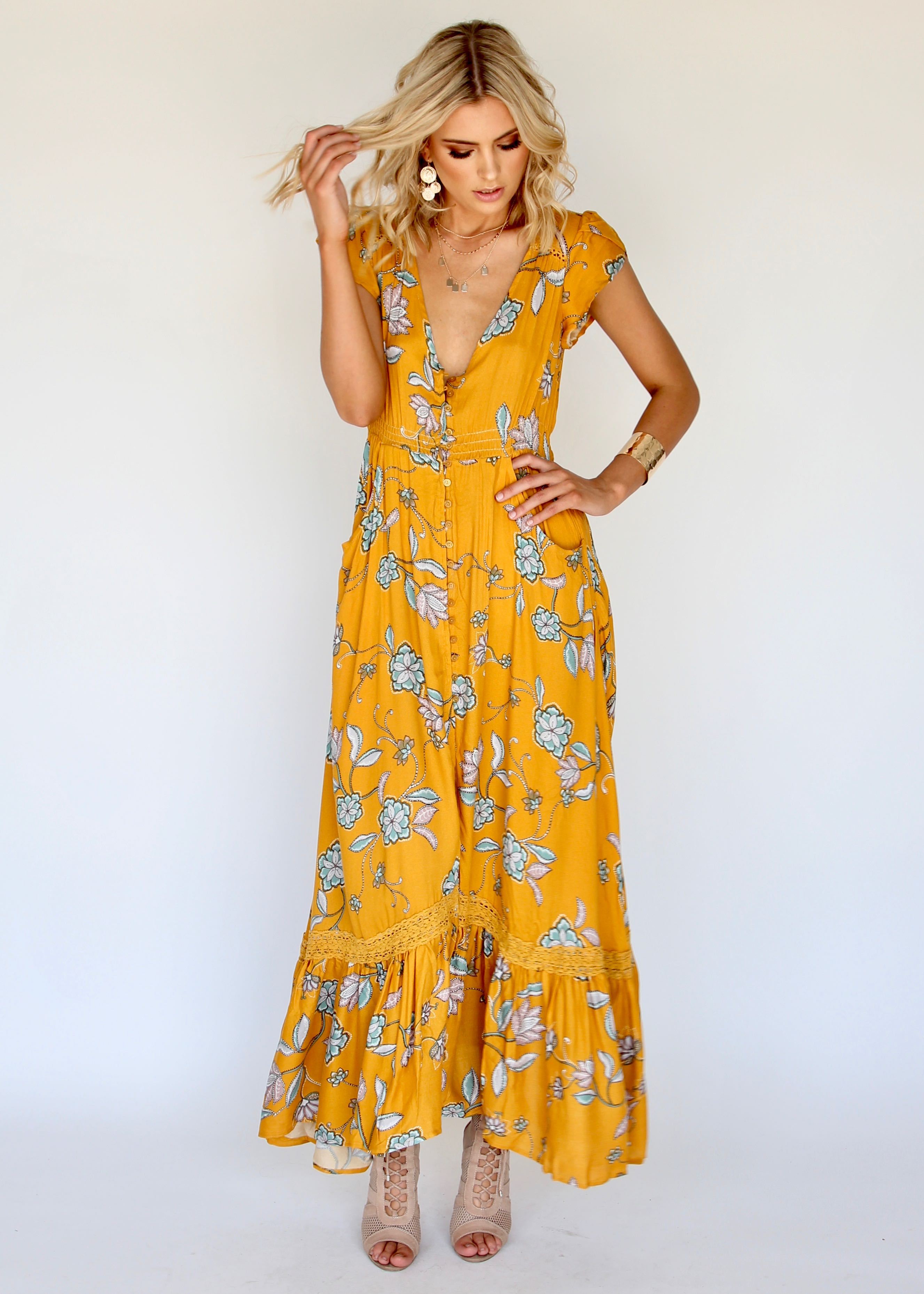 Carmen Maxi Dress - Sunny Daze