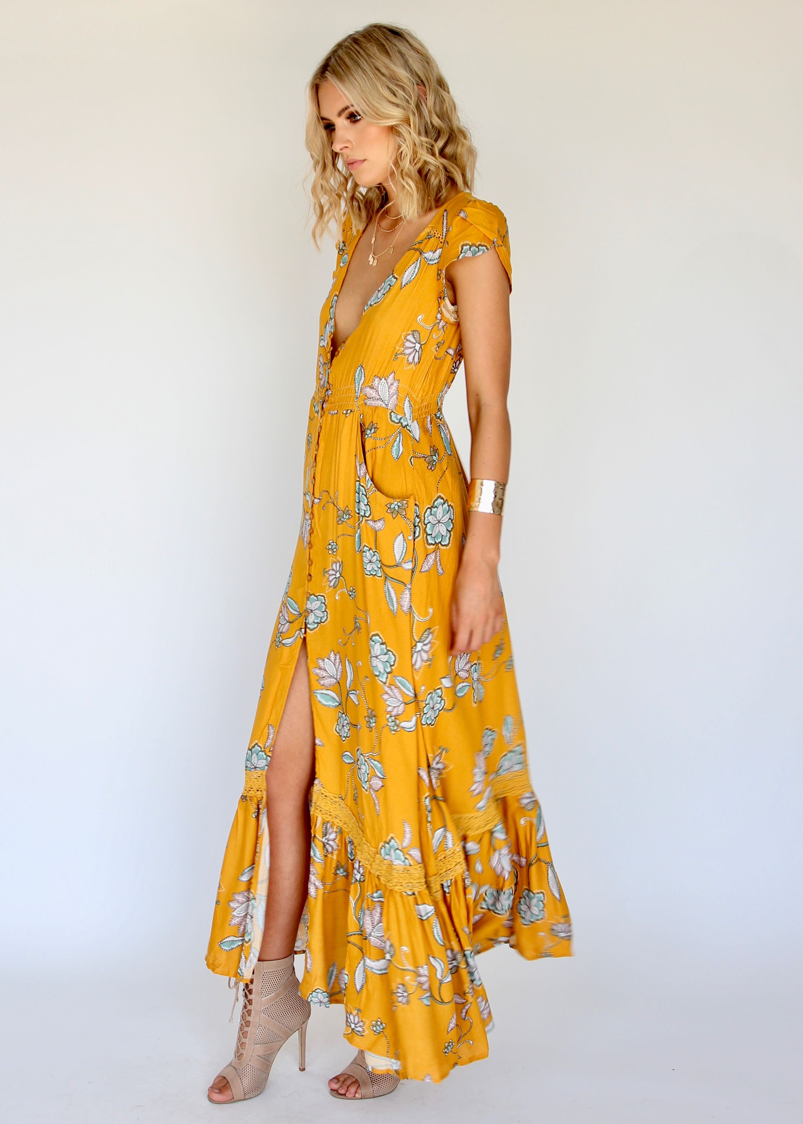 Carmen Maxi Dress - Sunny Daze