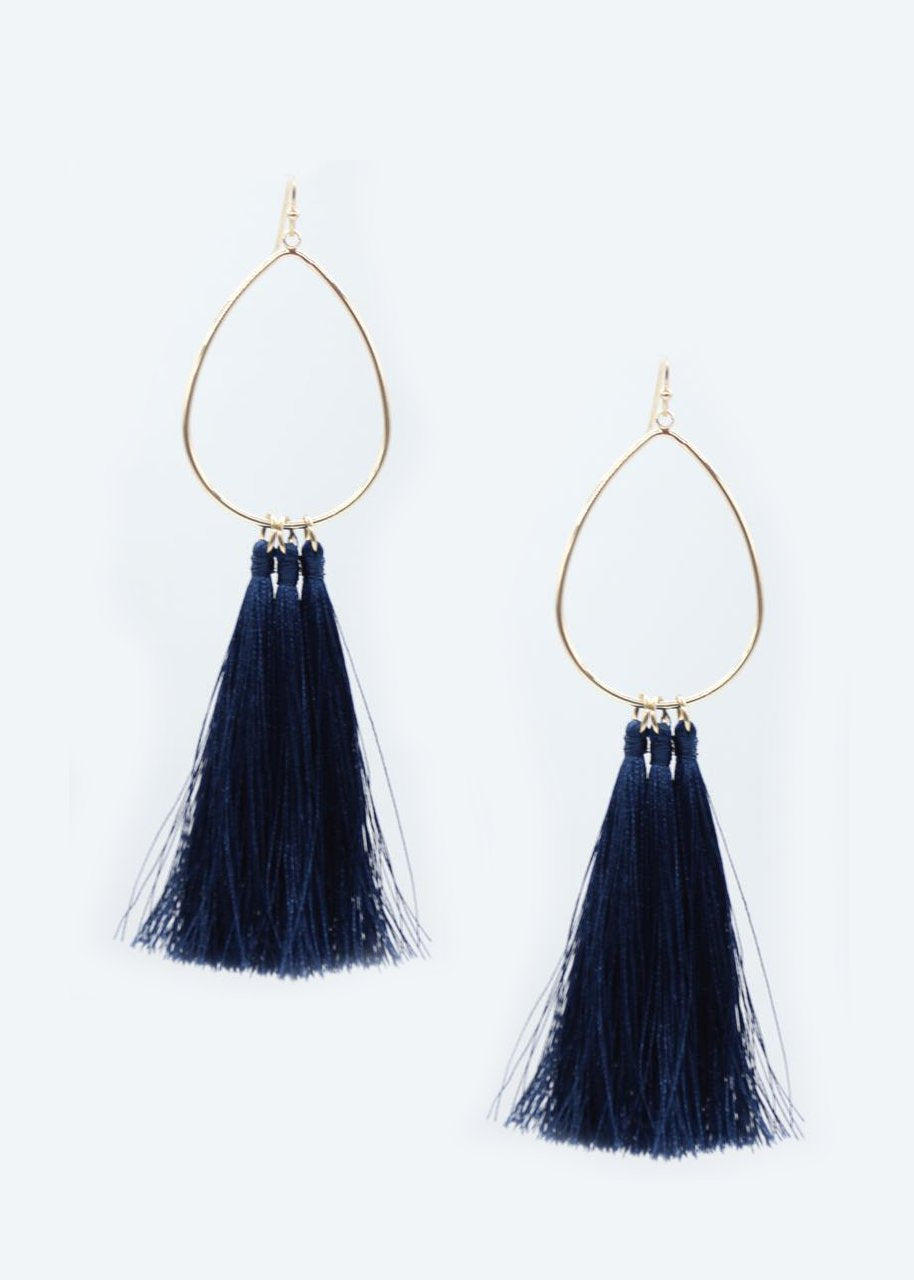 Paige Earrings - Navy