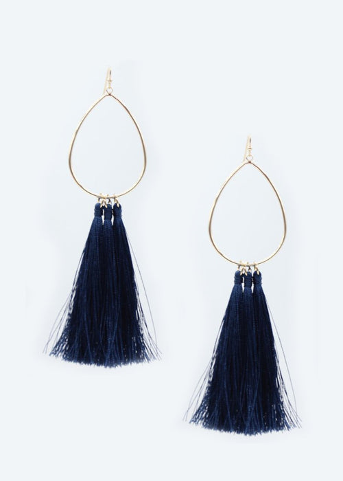 Paige Earrings - Navy