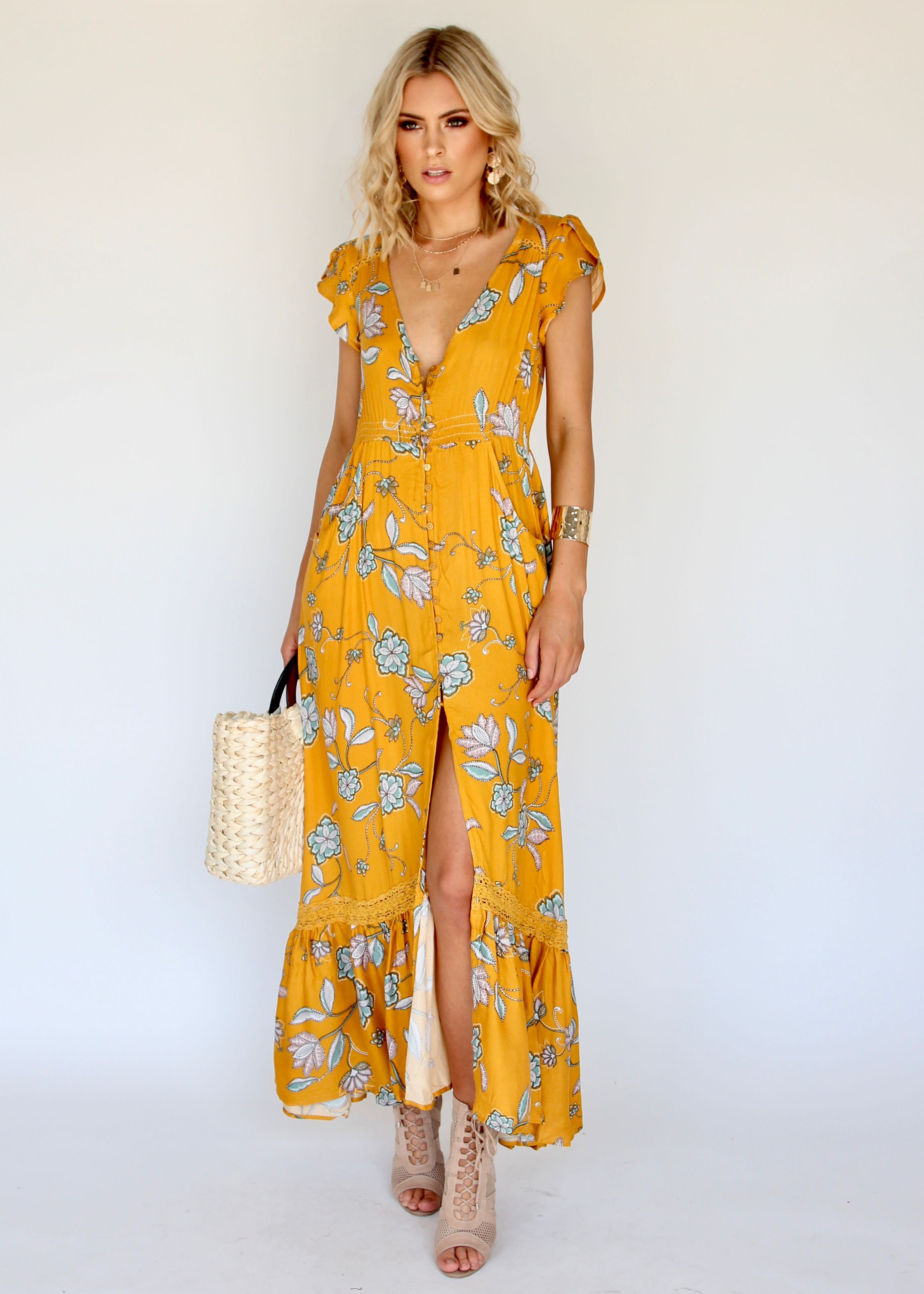 Carmen Maxi Dress - Sunny Daze