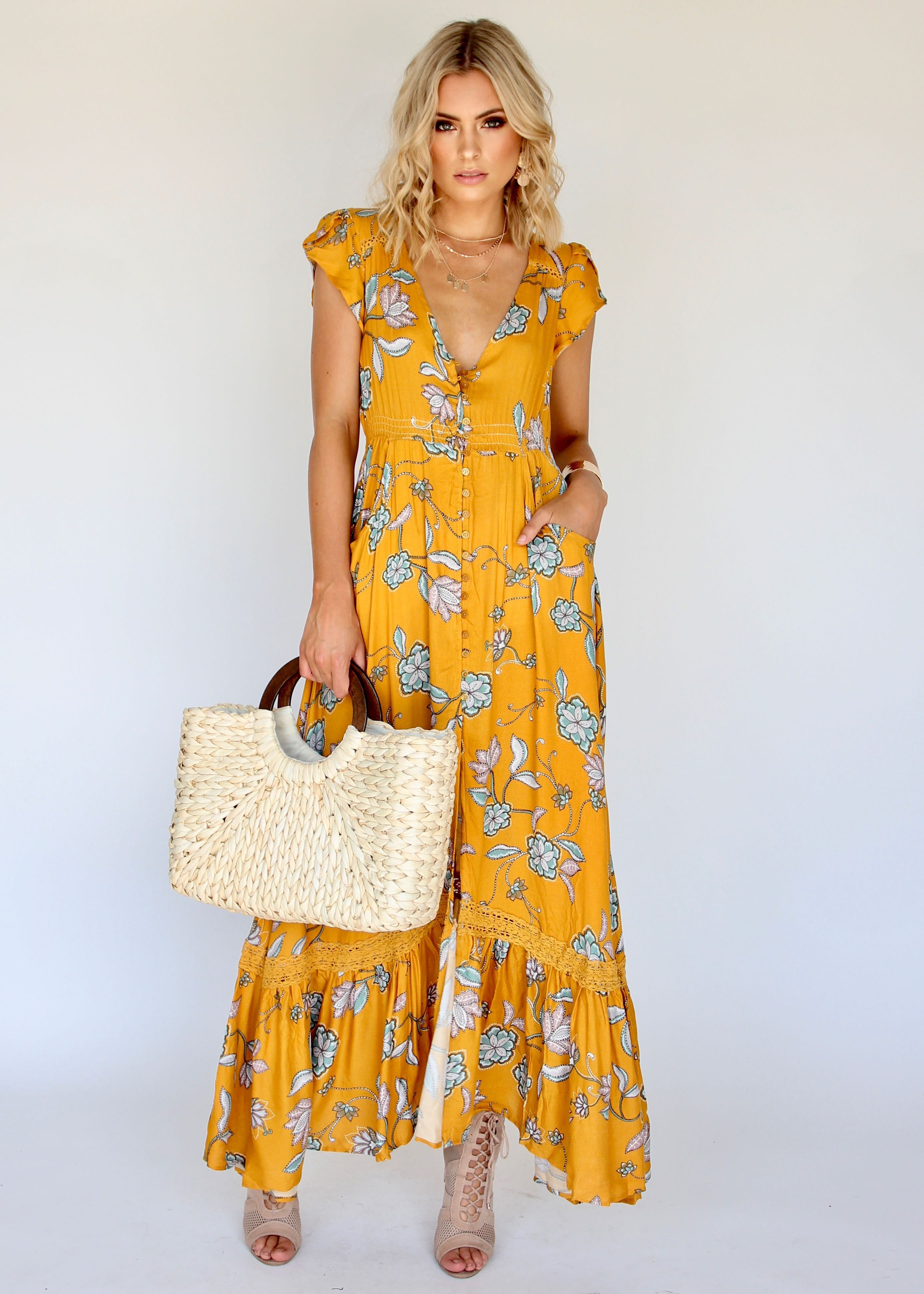 Carmen Maxi Dress - Sunny Daze