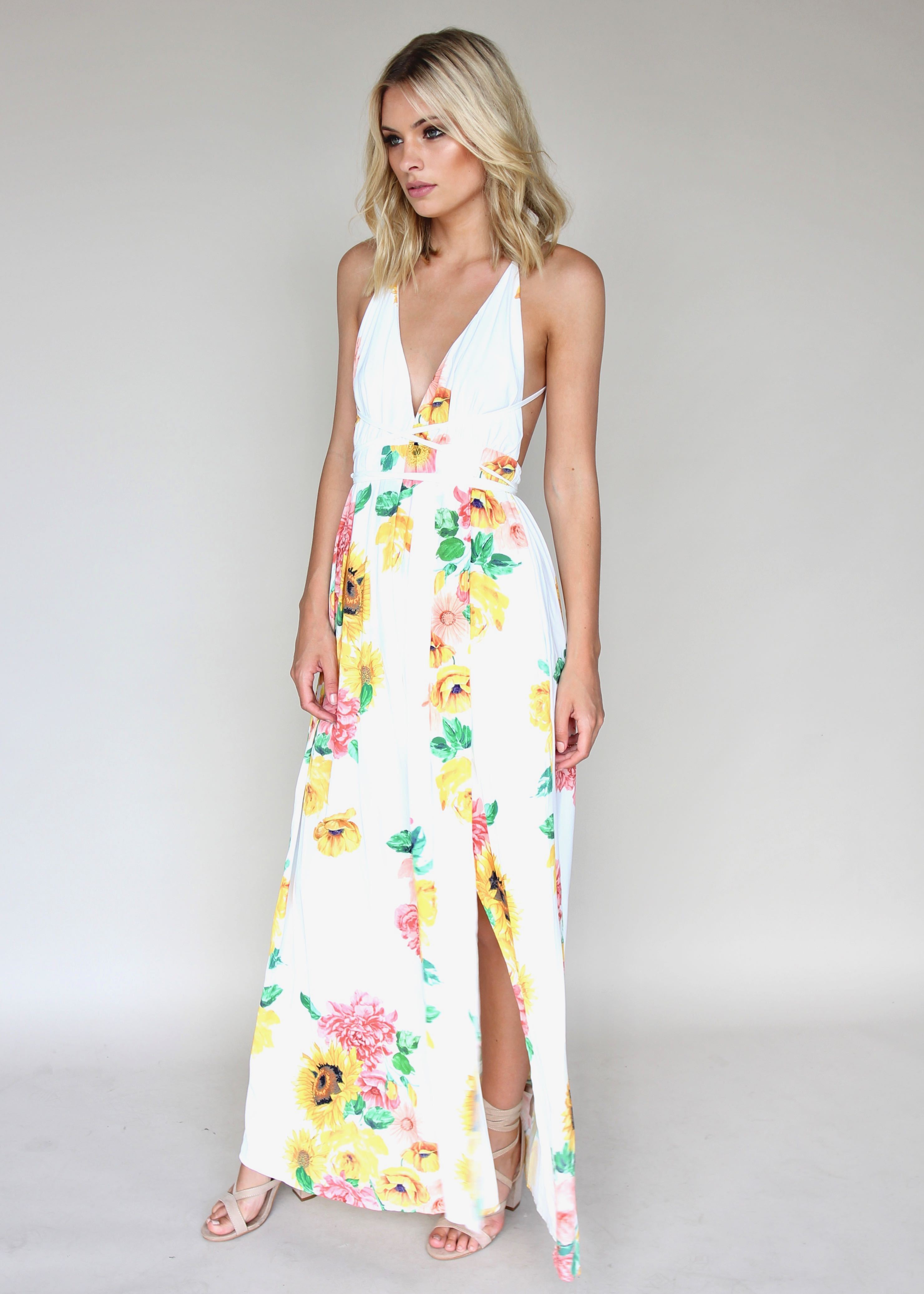 Karmen Halter Maxi Dress - Sunflower