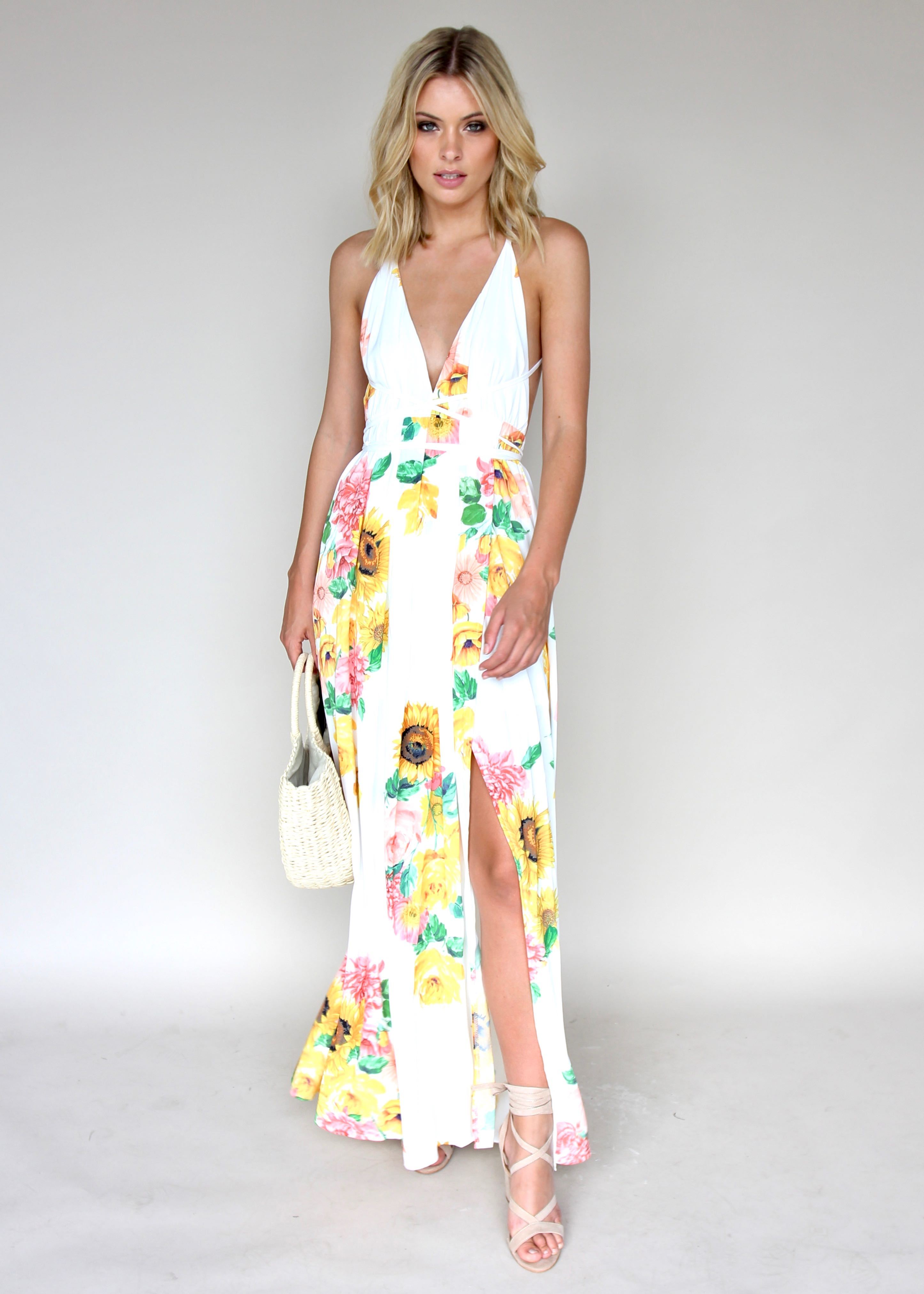 Karmen Halter Maxi Dress - Sunflower