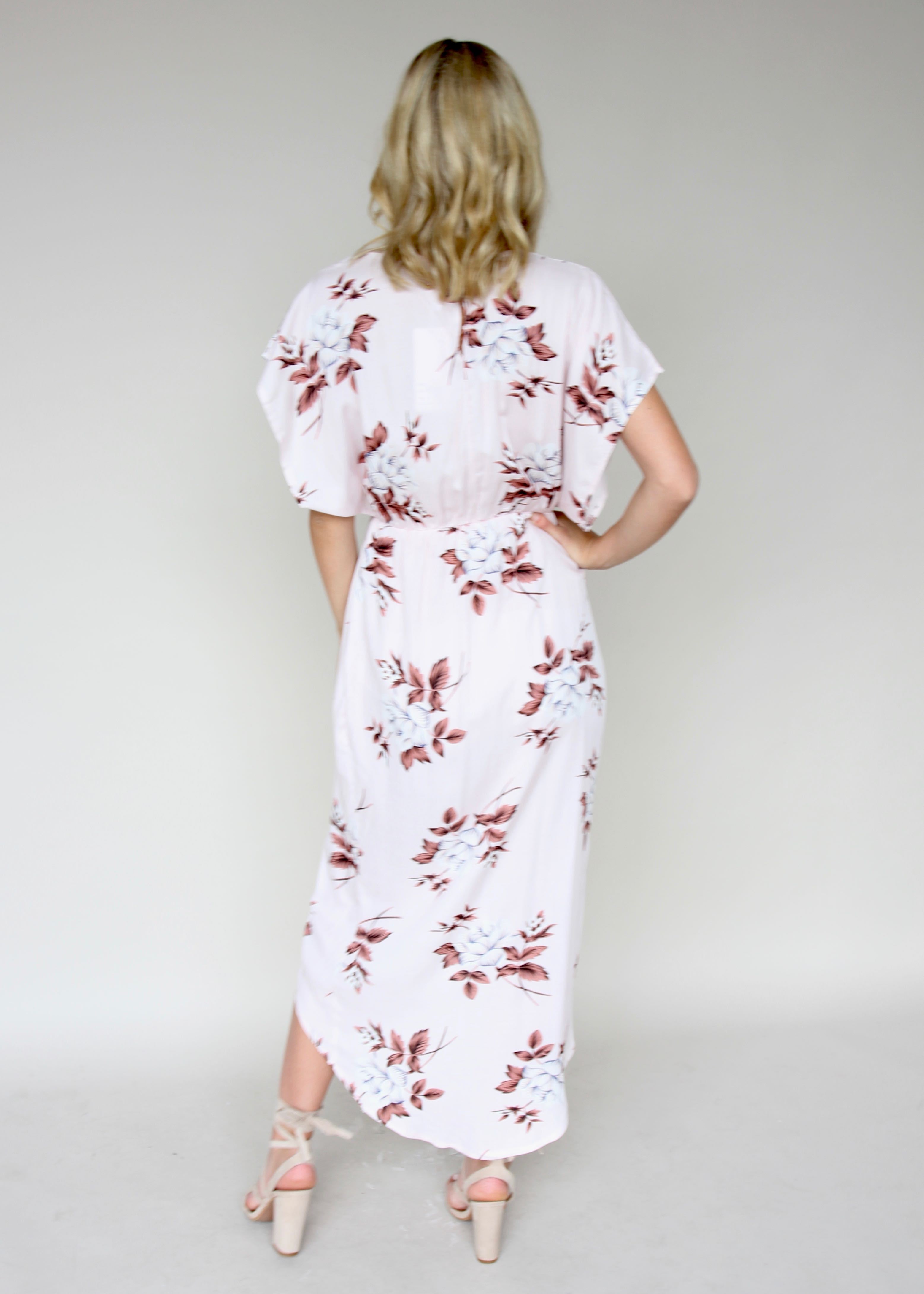 Desert Flower Midi Dress - Blush