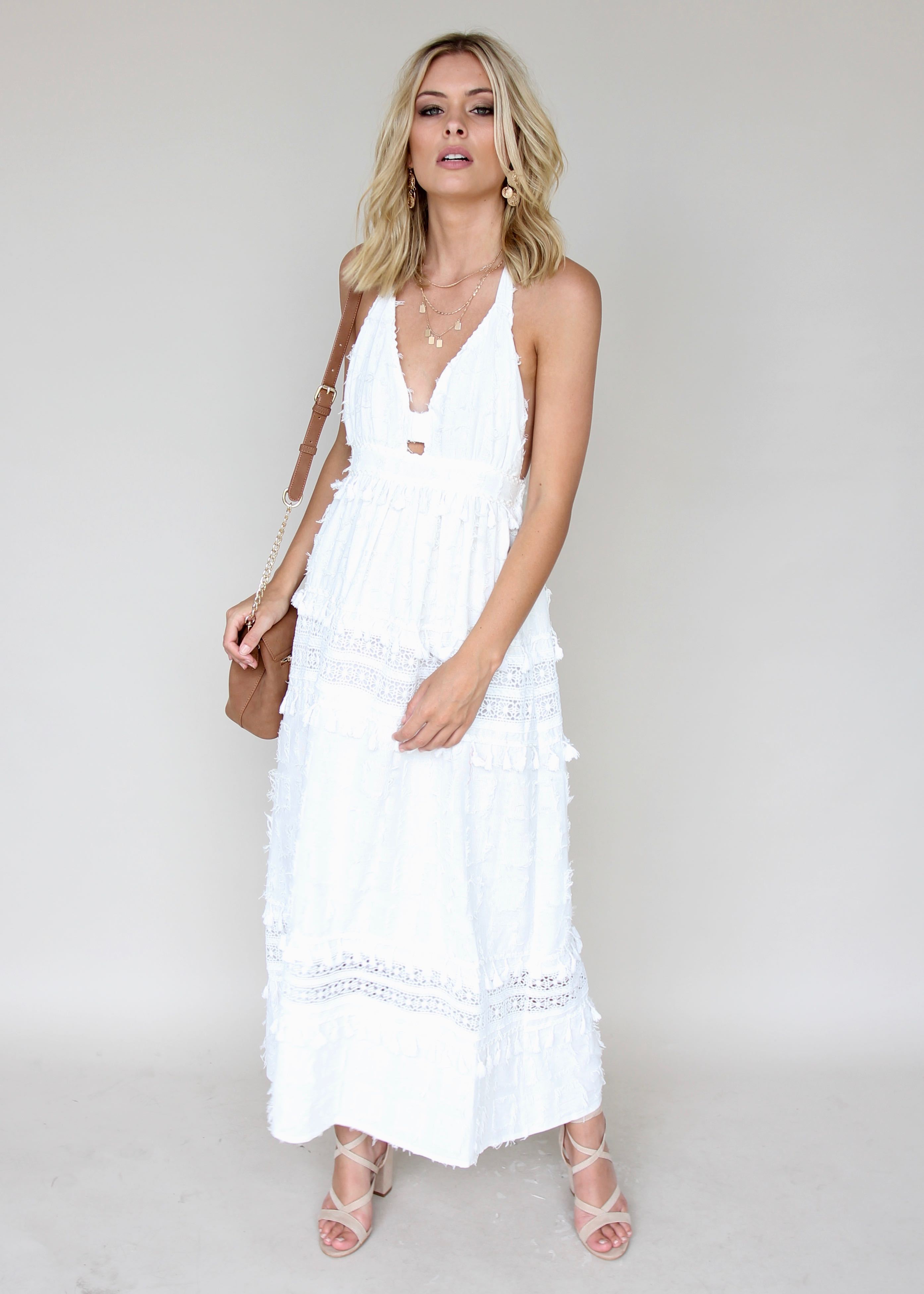 Lost Heaven Maxi Dress - White