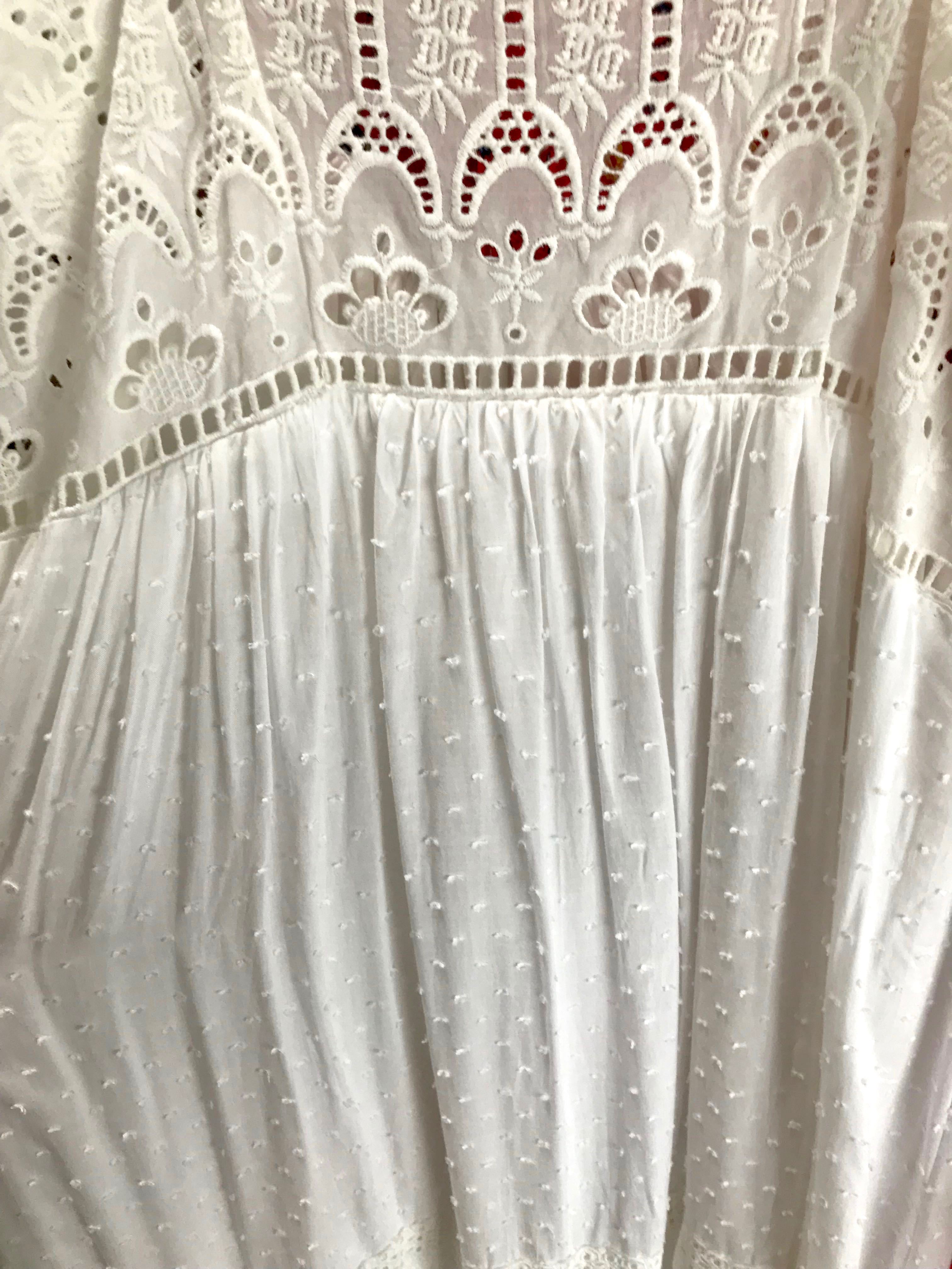 Annabelle Maxi Dress - White Embroidered