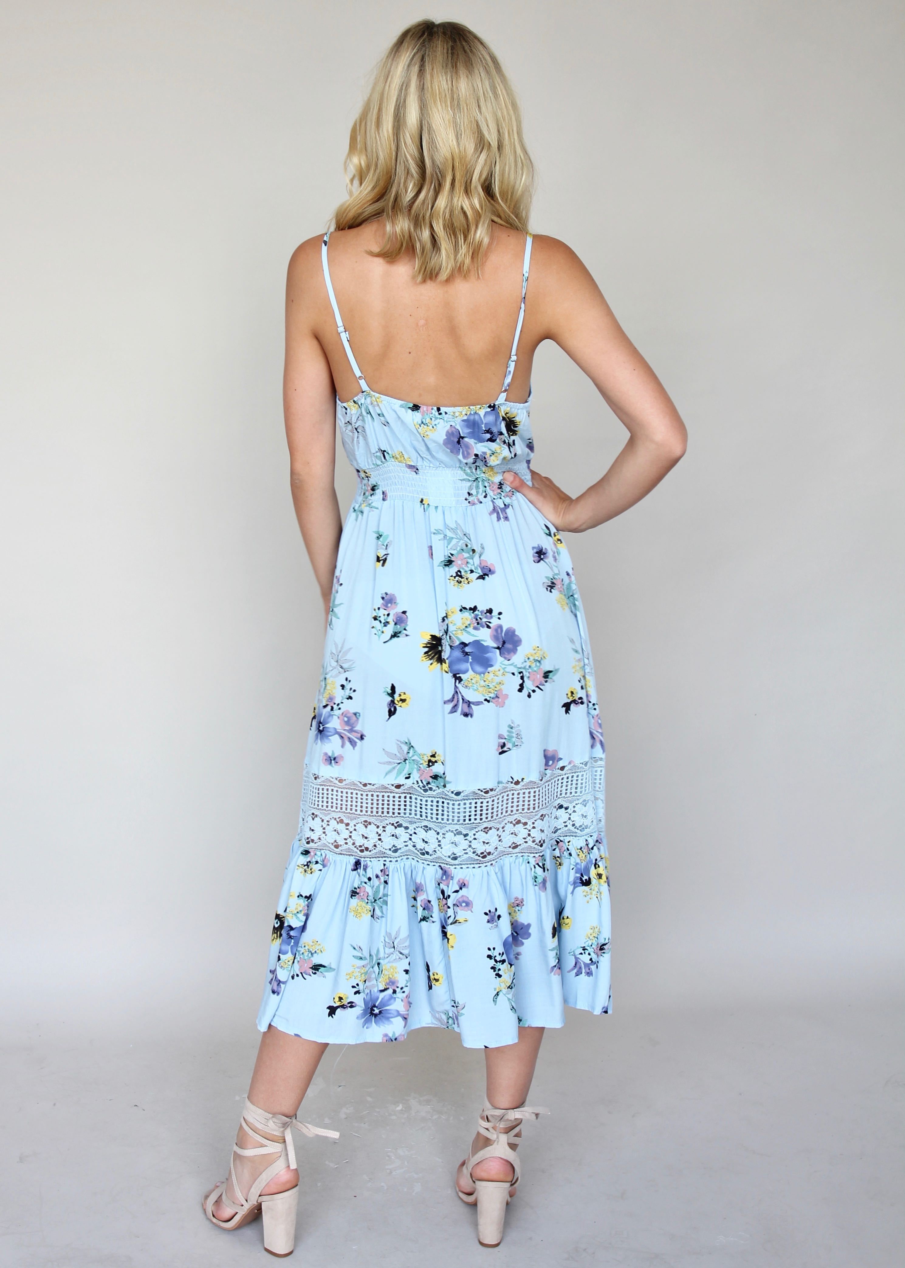 About The Weekend Midi Dress - Light Blue