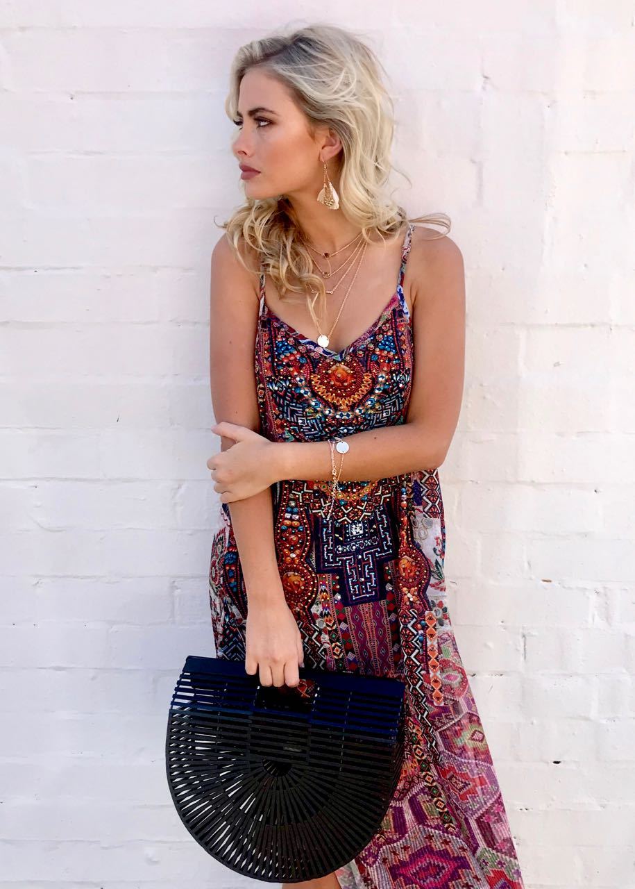 Lost Lotus Chiffon Maxi - Moroccan