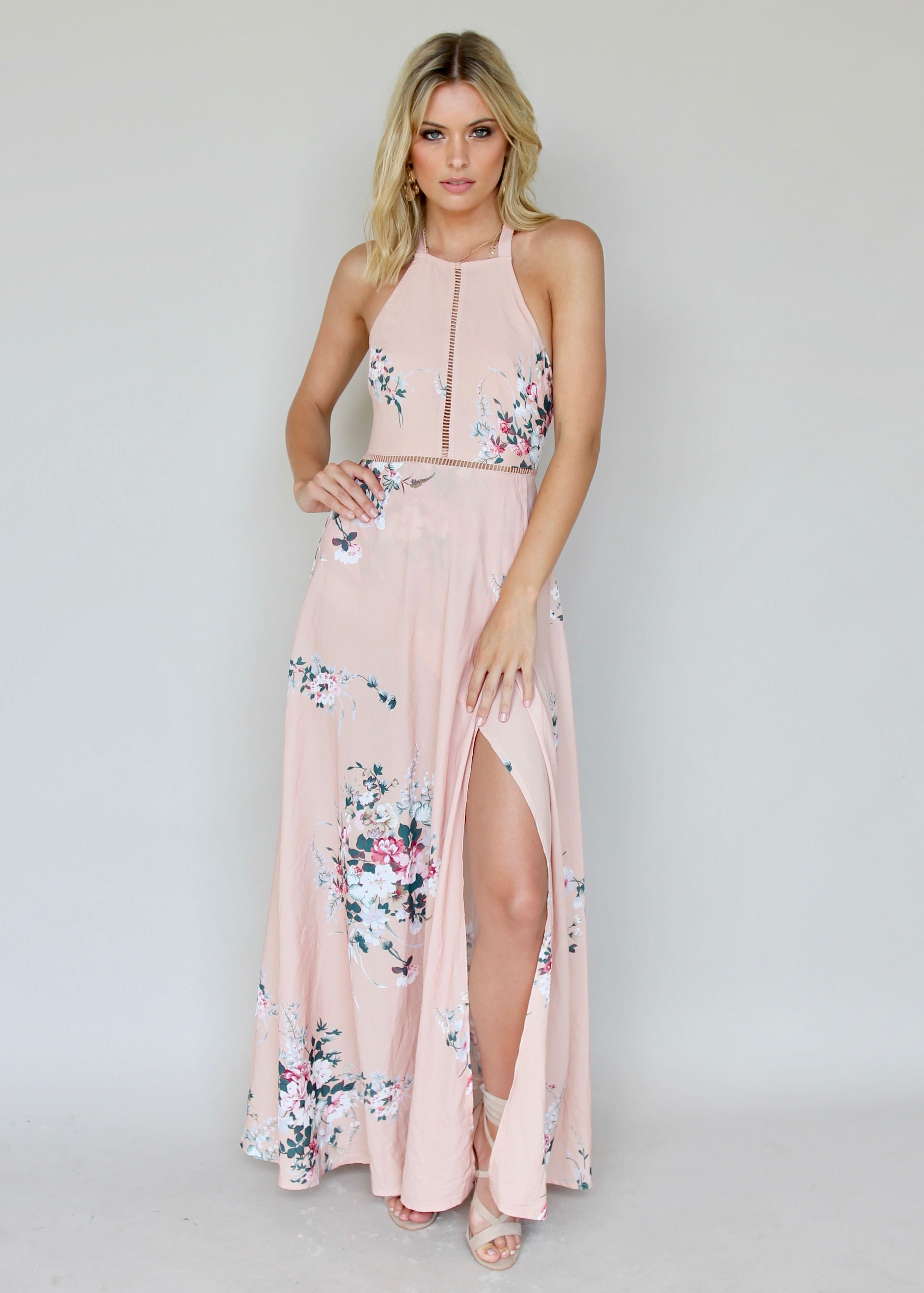 Heart Of Glass Maxi Dress - Nude Garden