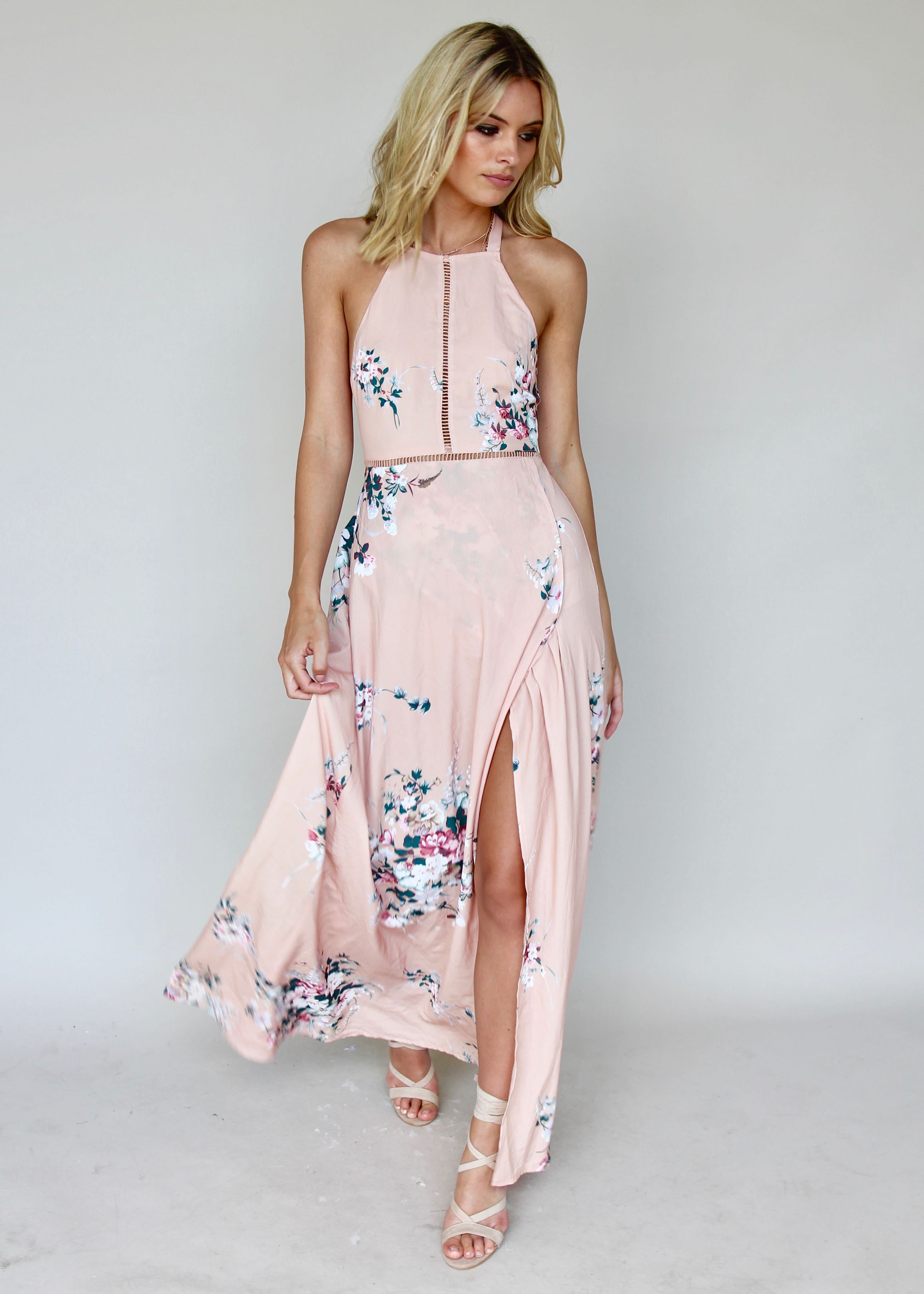 Heart Of Glass Maxi Dress - Nude Garden