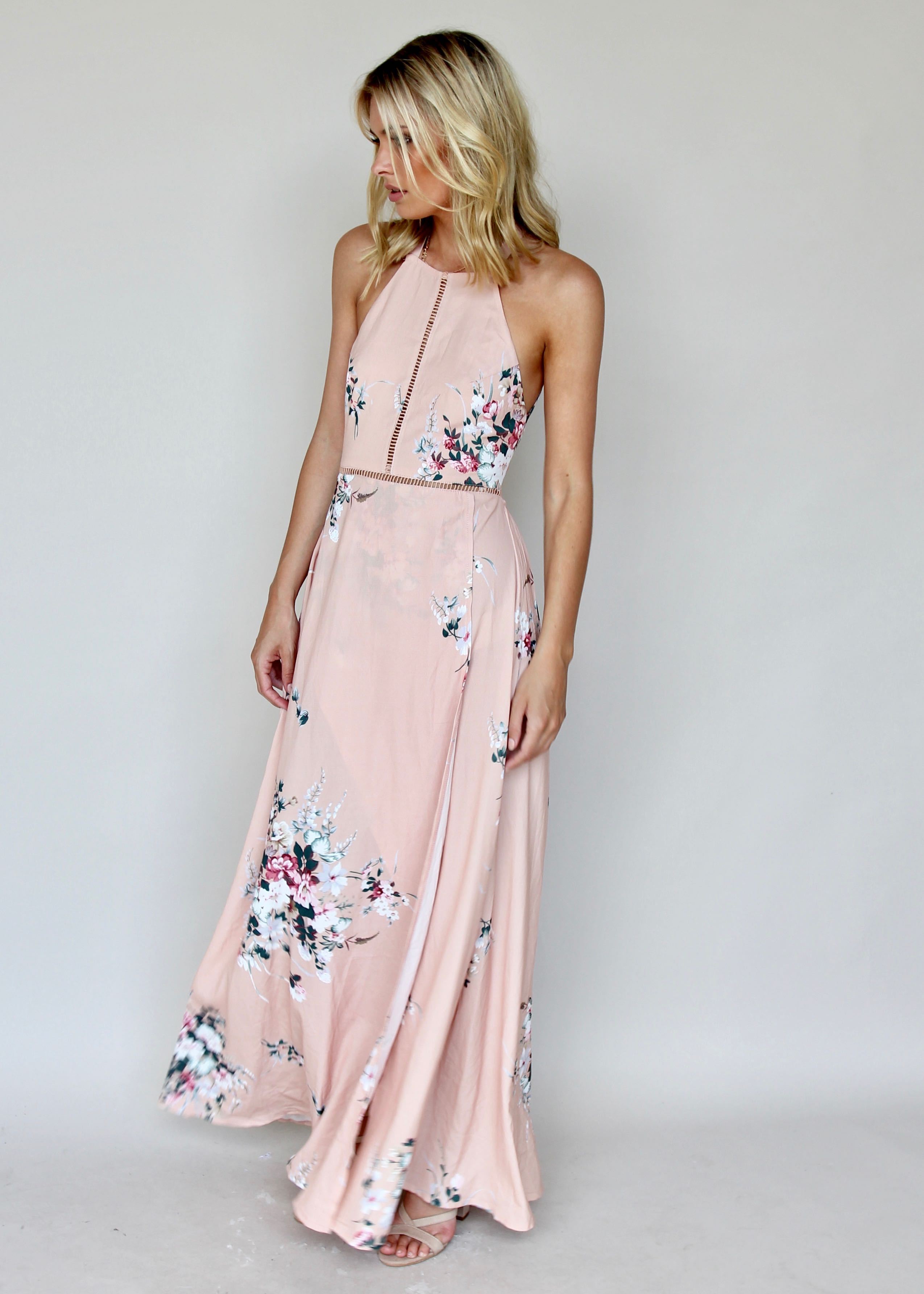 Heart Of Glass Maxi Dress - Nude Garden