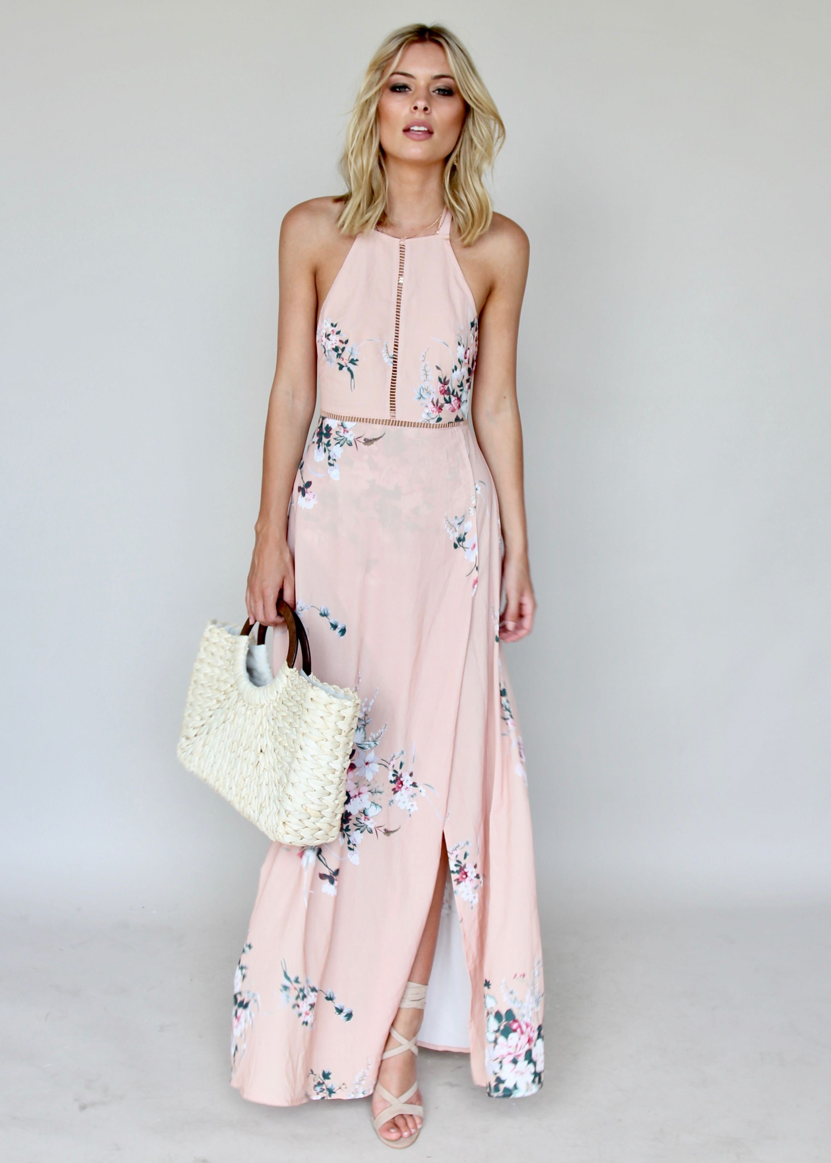 Heart Of Glass Maxi Dress - Nude Garden