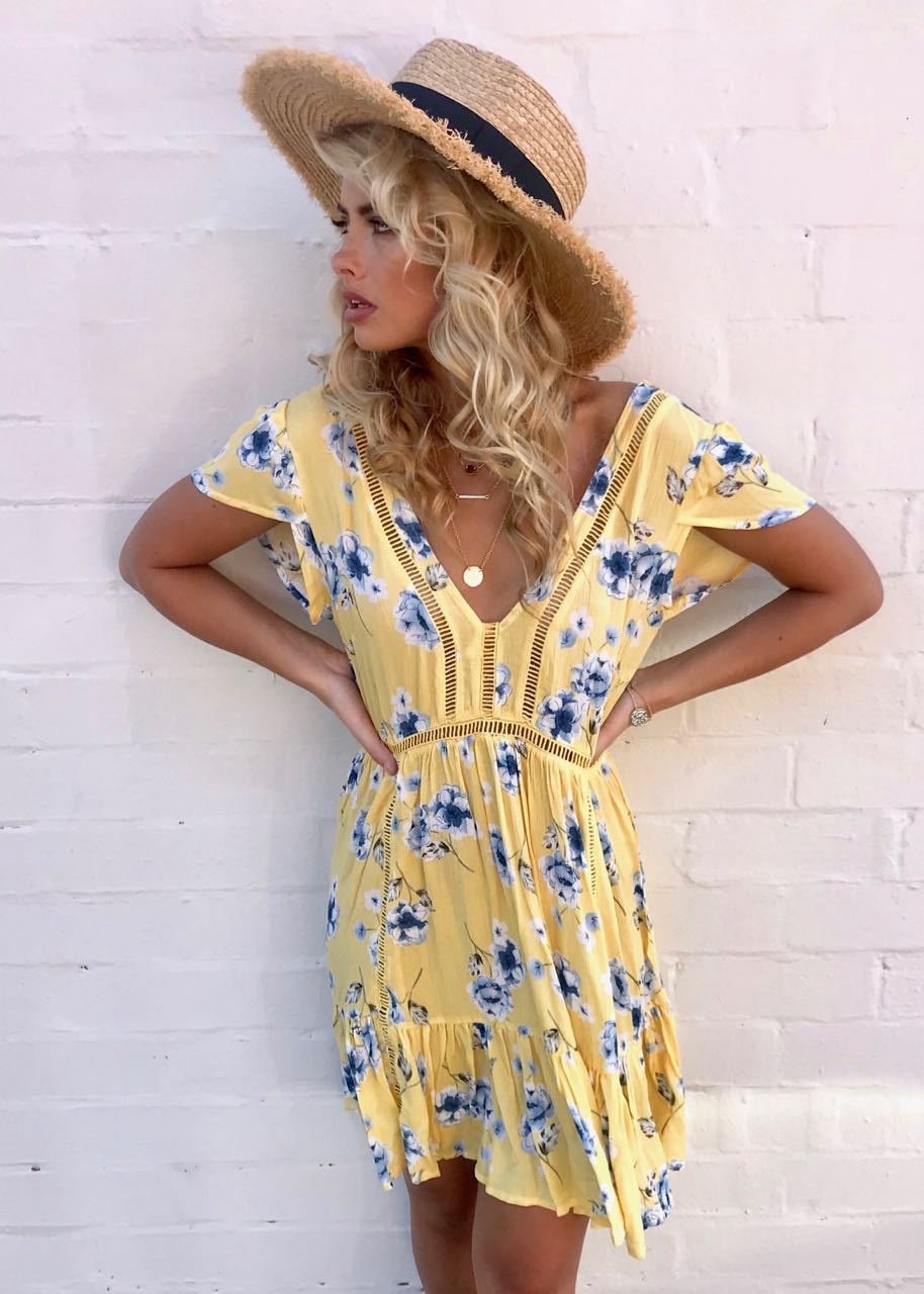 Somewhere In The Sky Dress - Sunglow