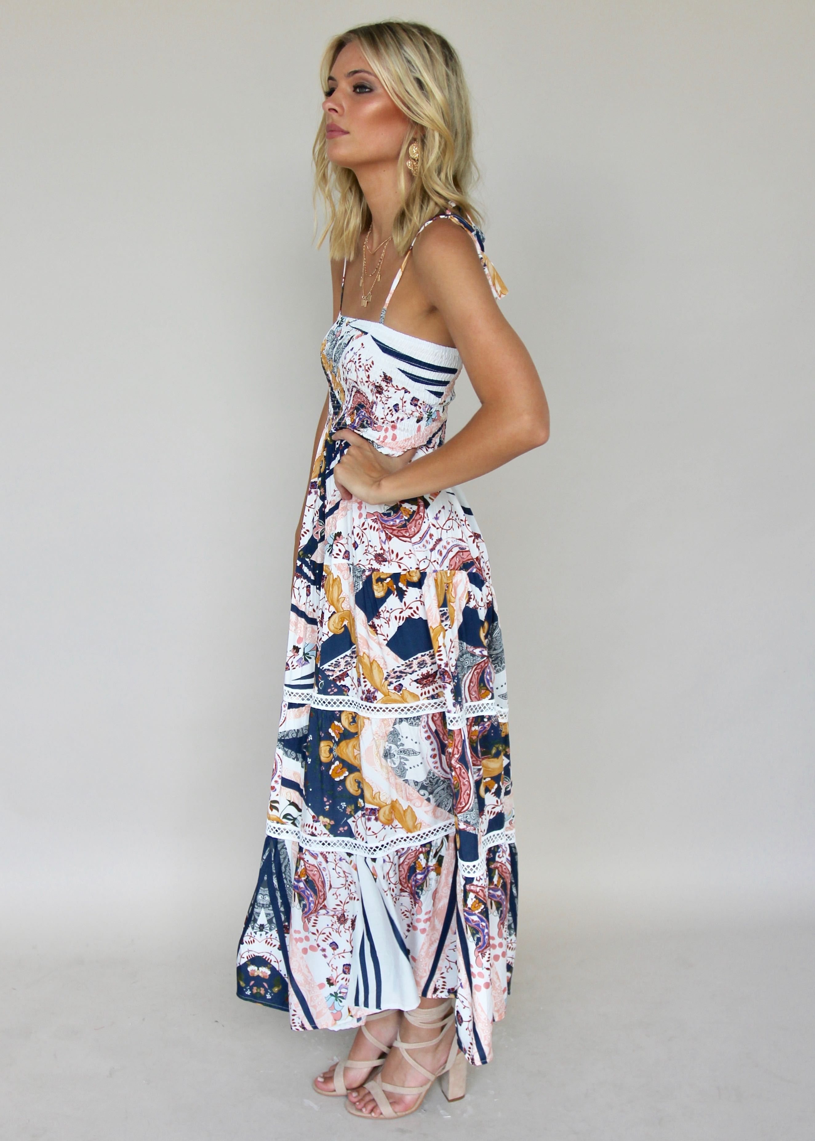 Peach Maxi Dress - Valentina
