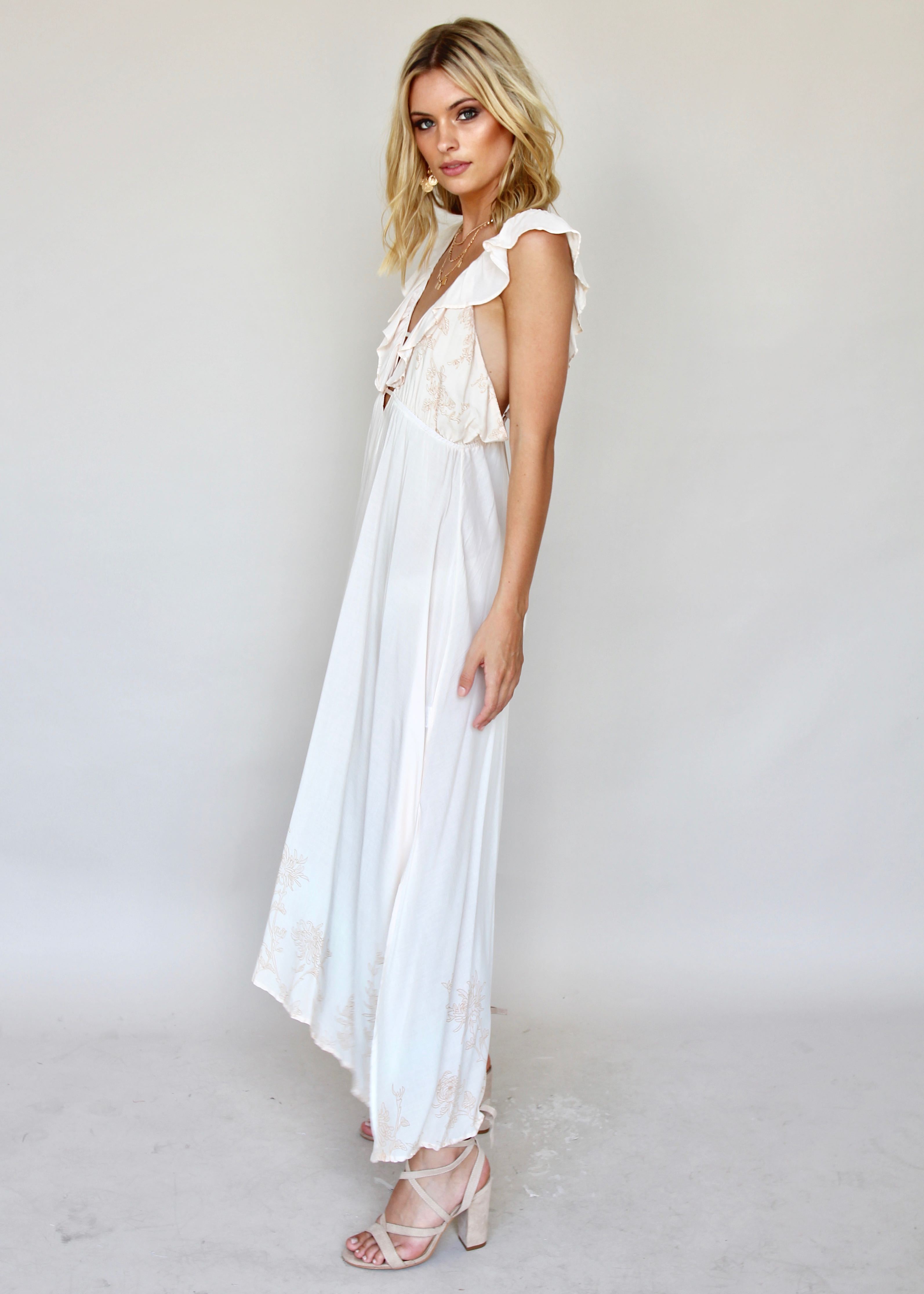 Western Skyline Maxi Dress - Honey Glow