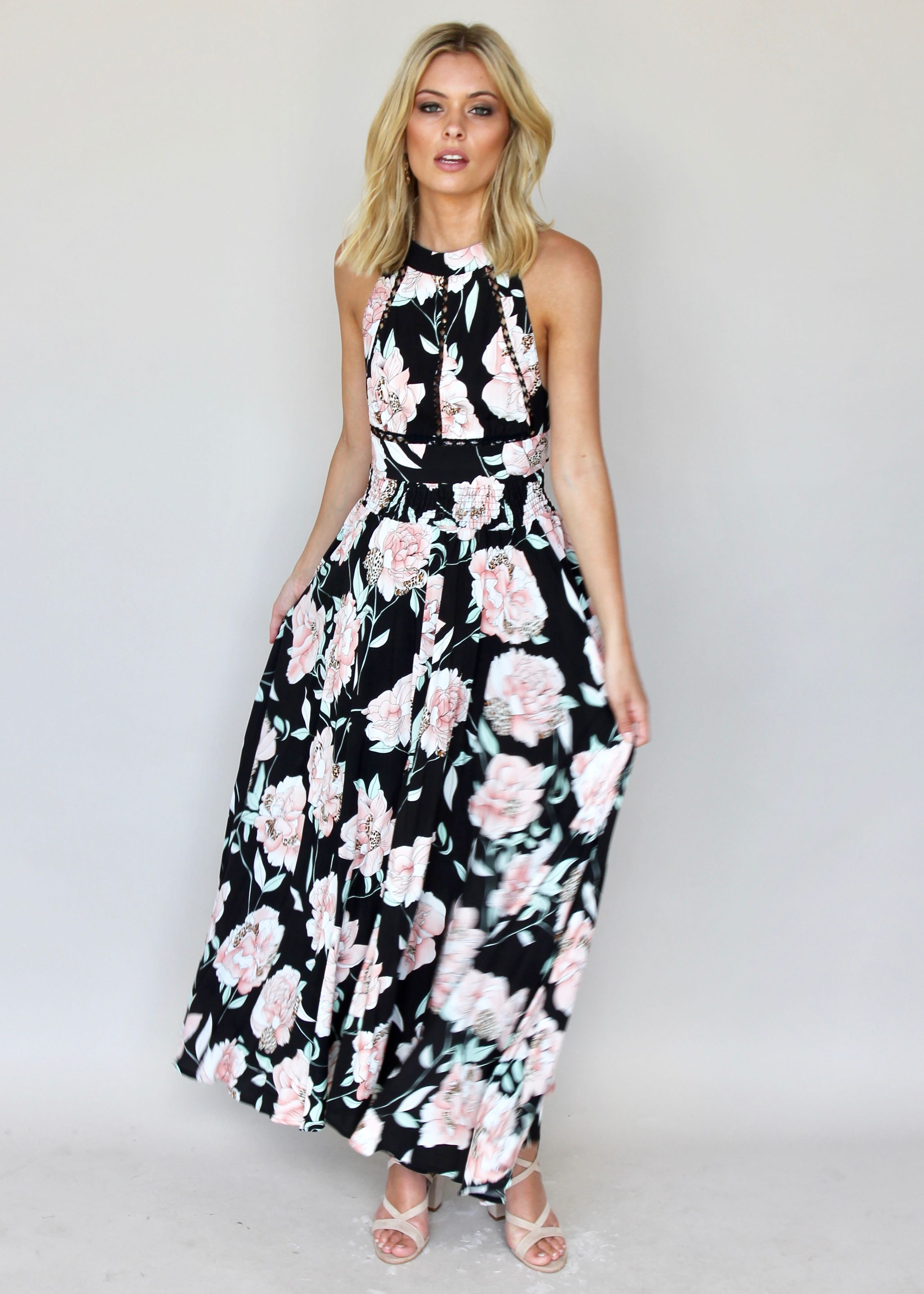 Break Of Dawn Maxi - Peach Wildflower