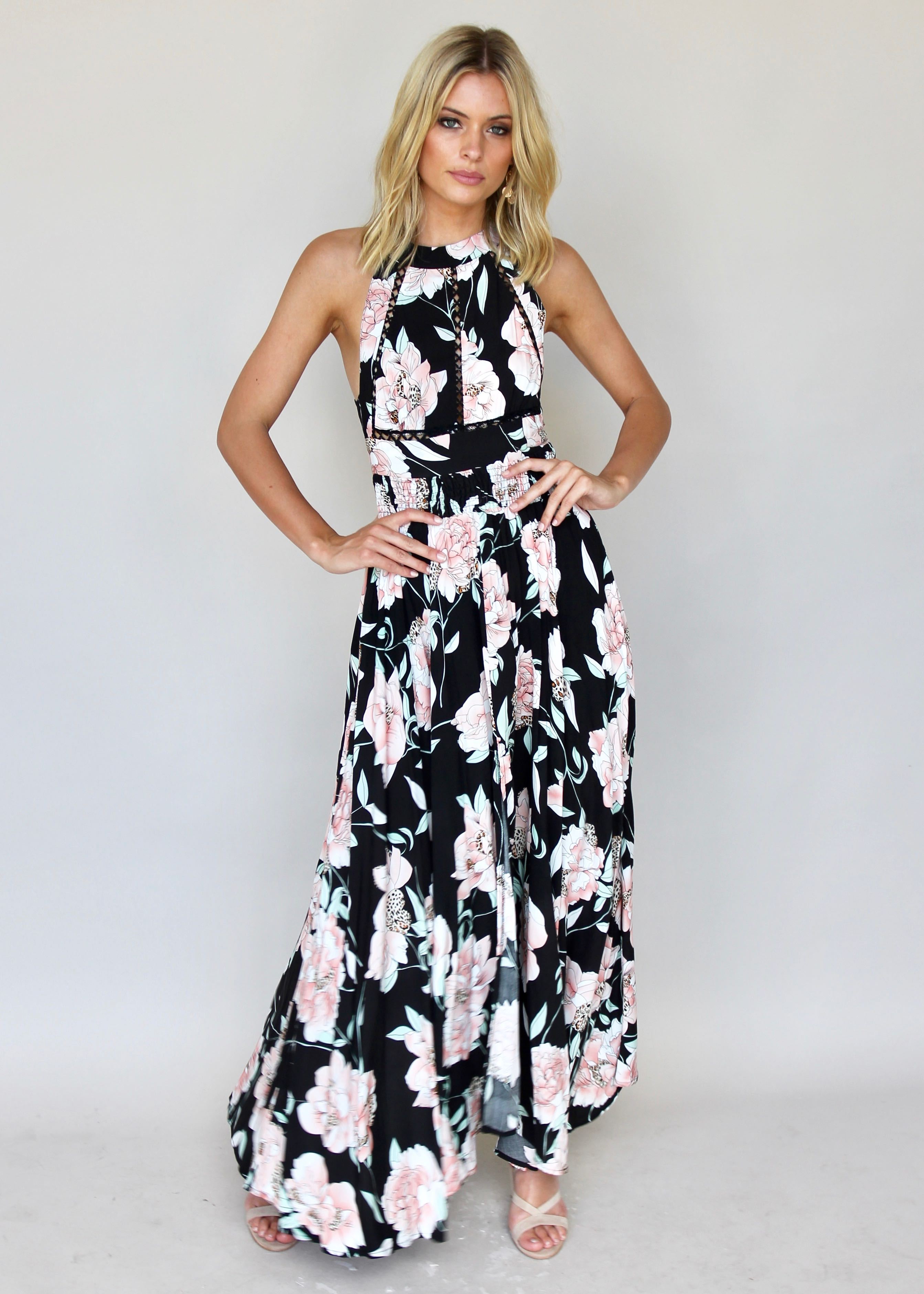 Break Of Dawn Maxi - Peach Wildflower