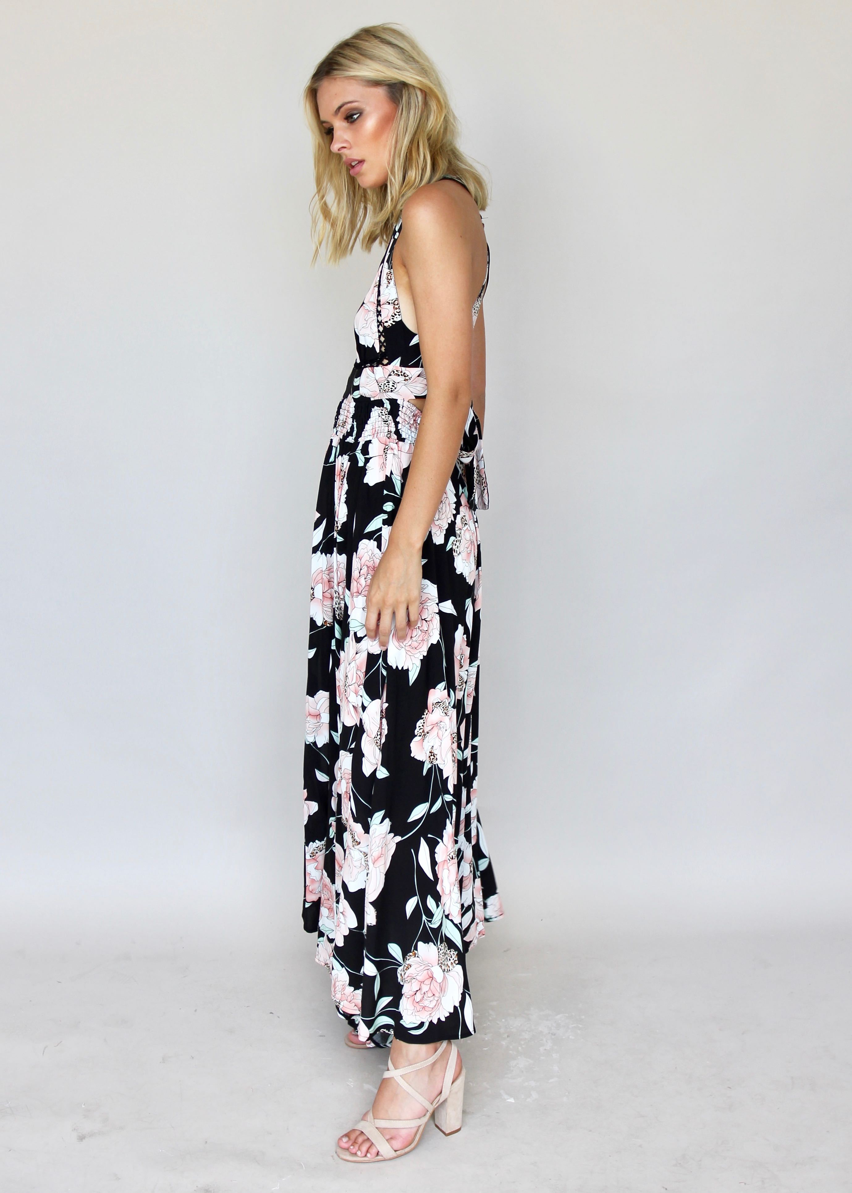 Break Of Dawn Maxi - Peach Wildflower