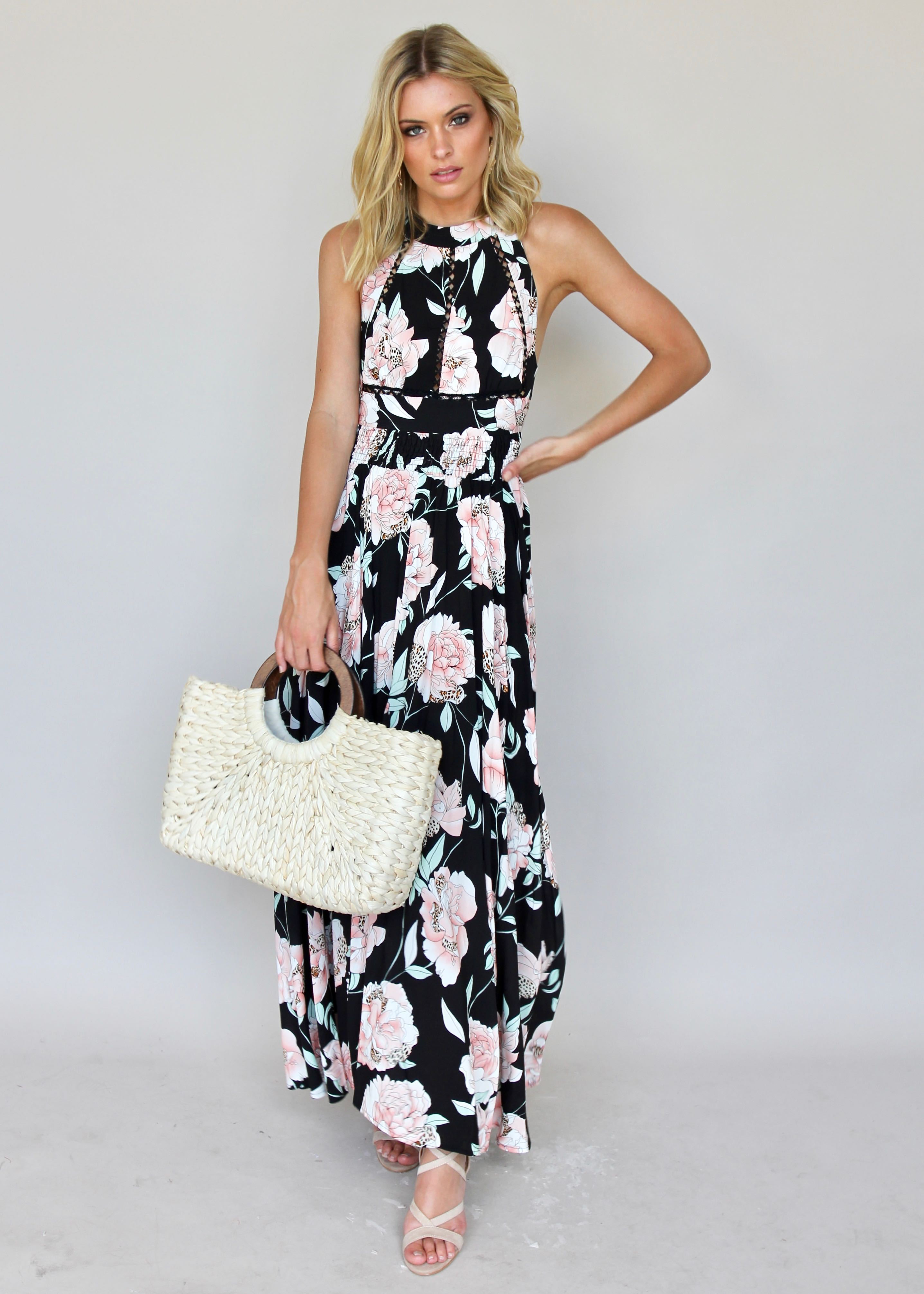 Break Of Dawn Maxi - Peach Wildflower