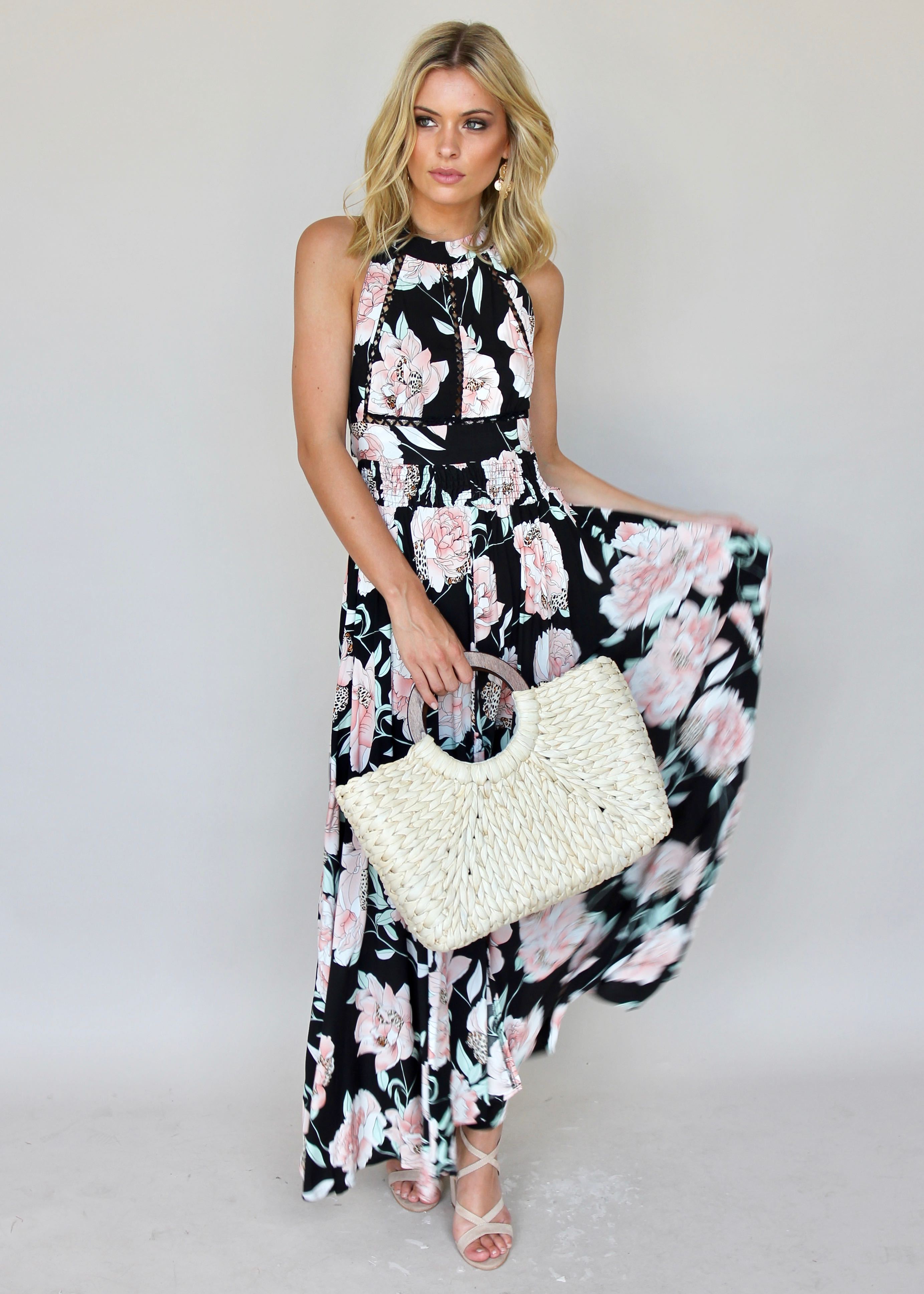Break Of Dawn Maxi - Peach Wildflower