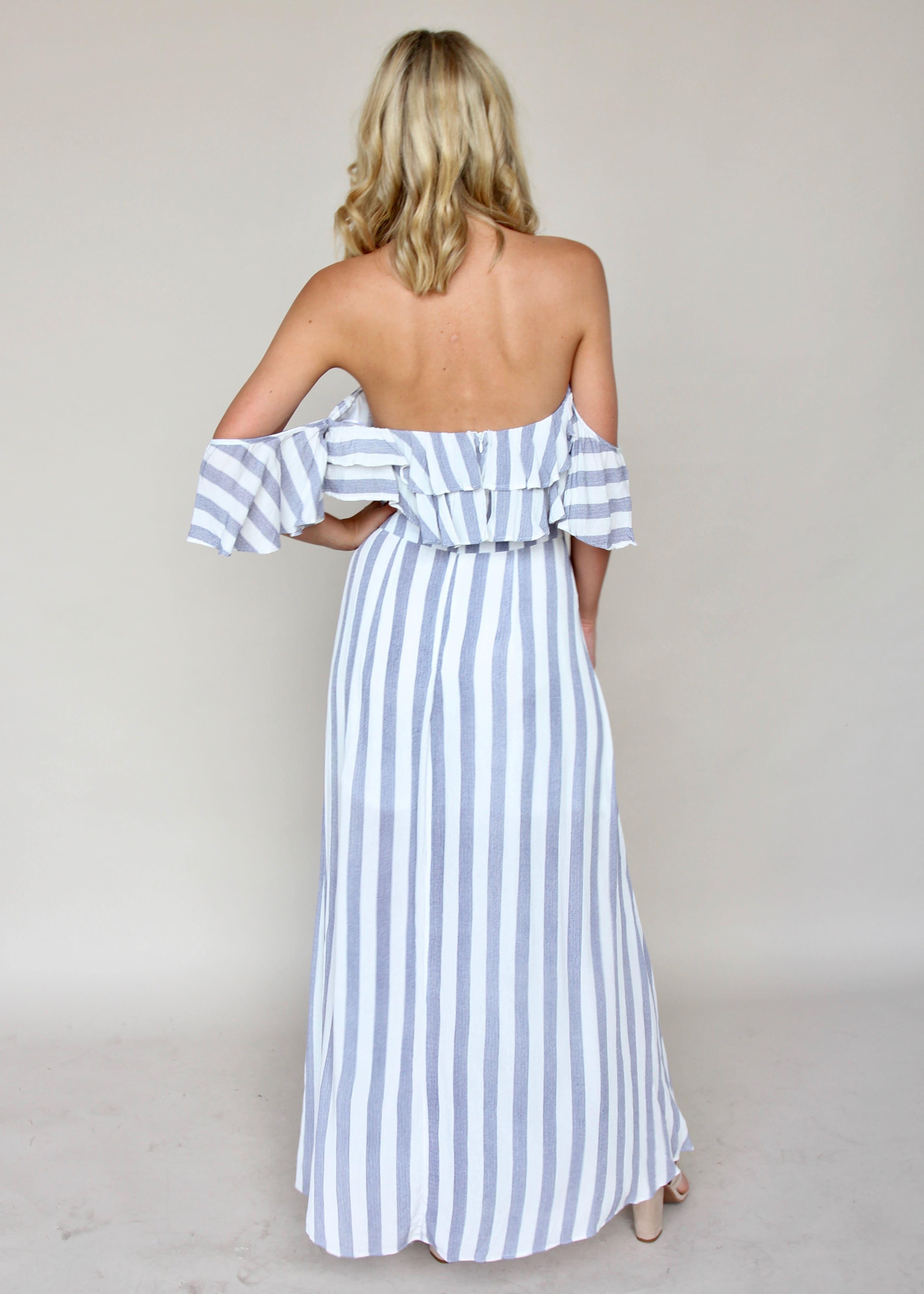 City Dreams Strapless Dress - Blue