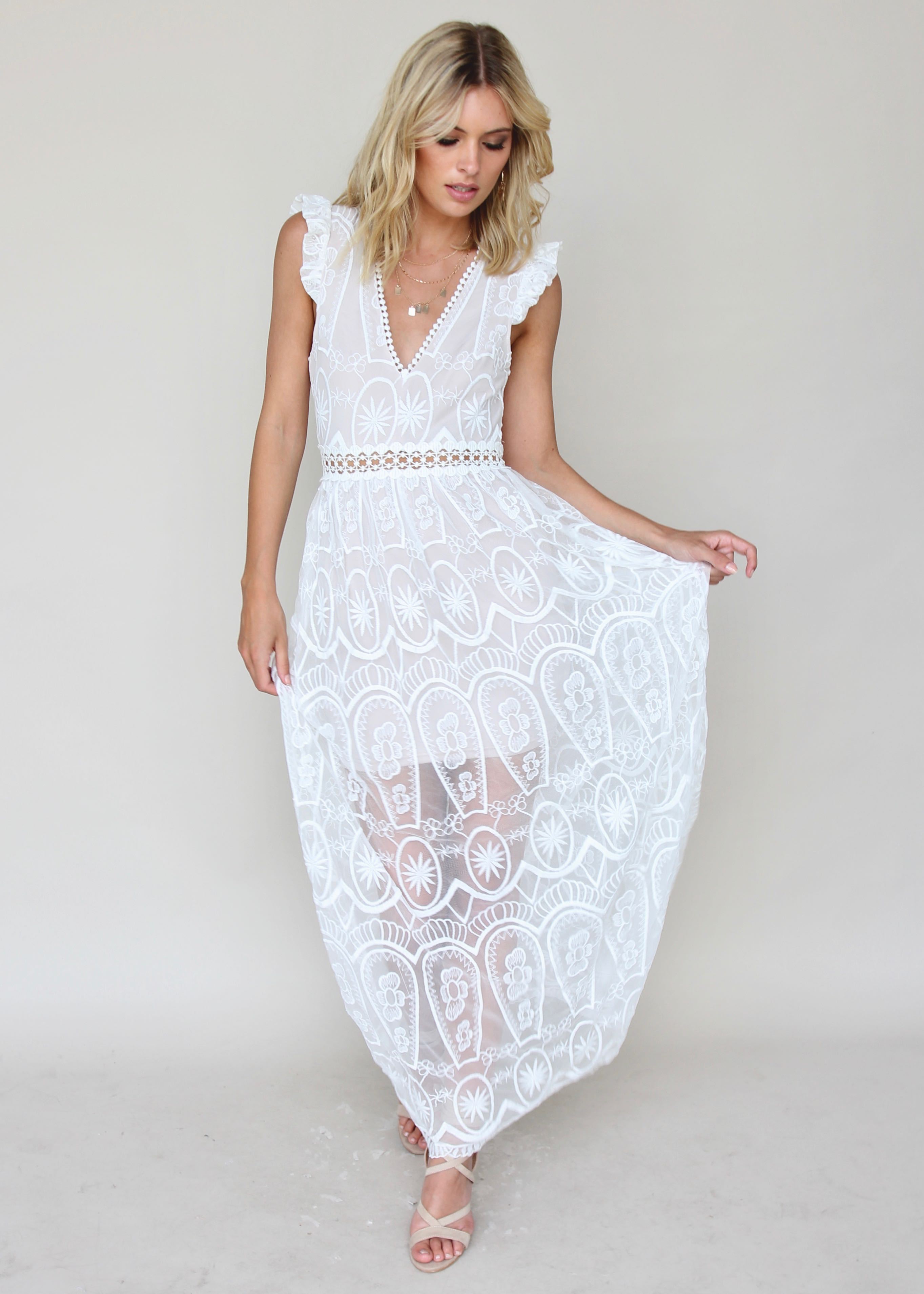 Fool For You Dress - White