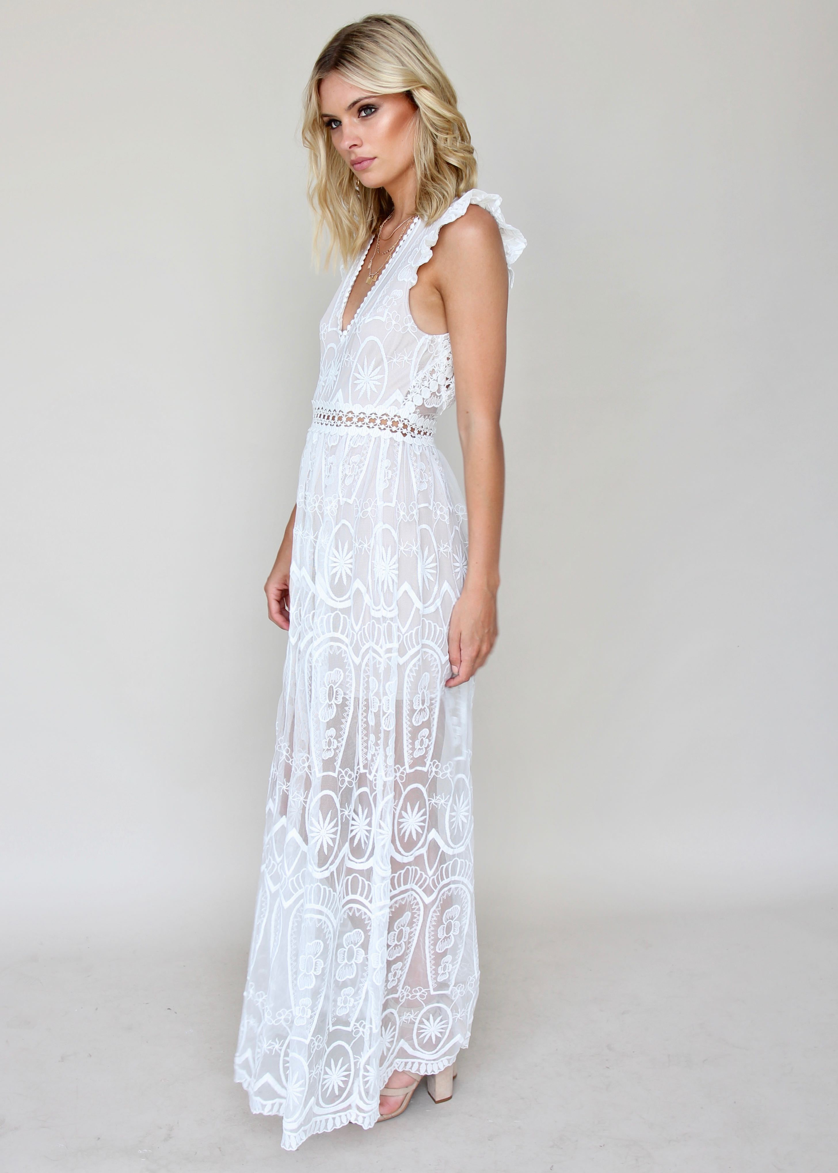 Fool For You Dress - White