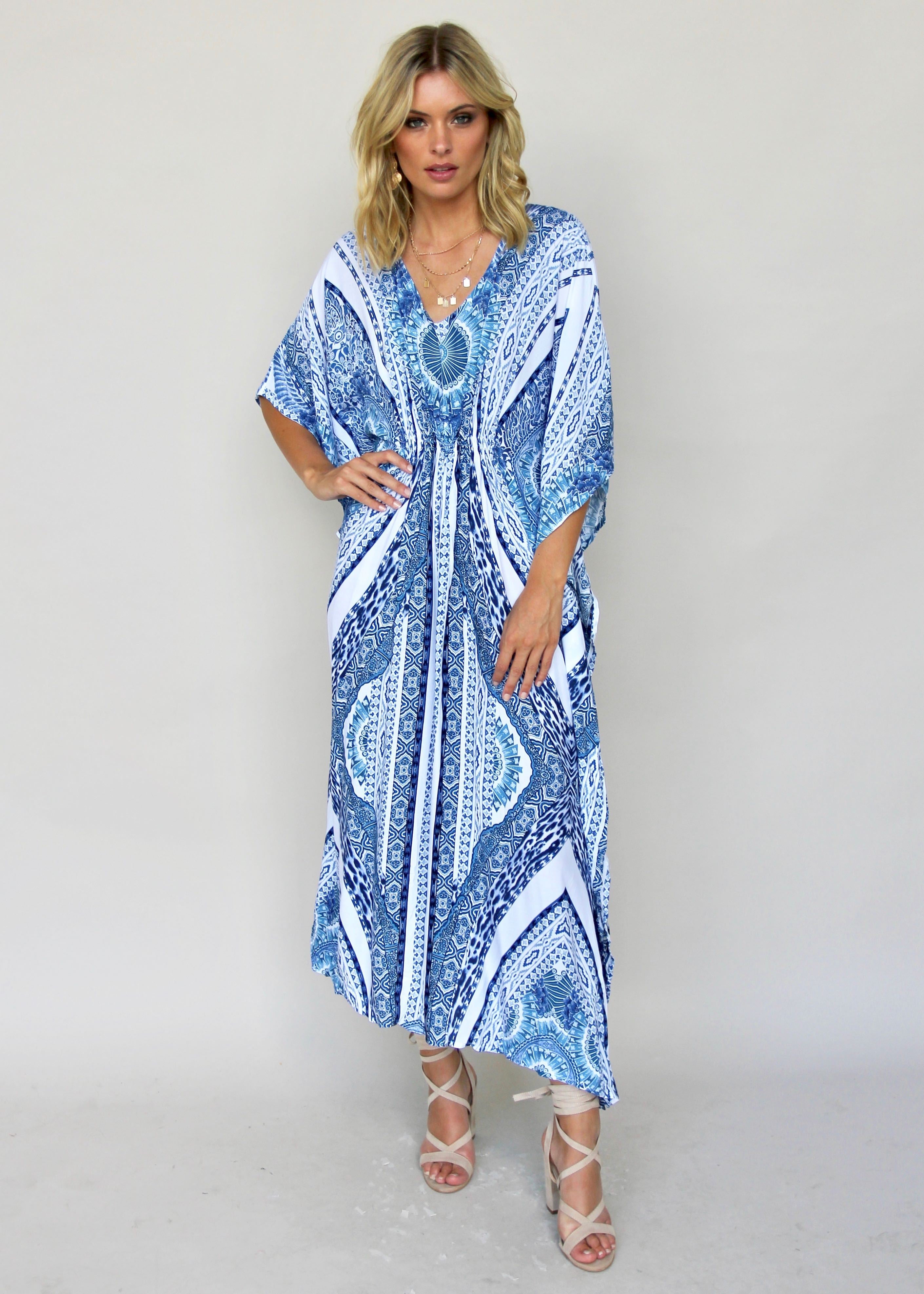 Fair Isle Maxi Dress - Aquarius
