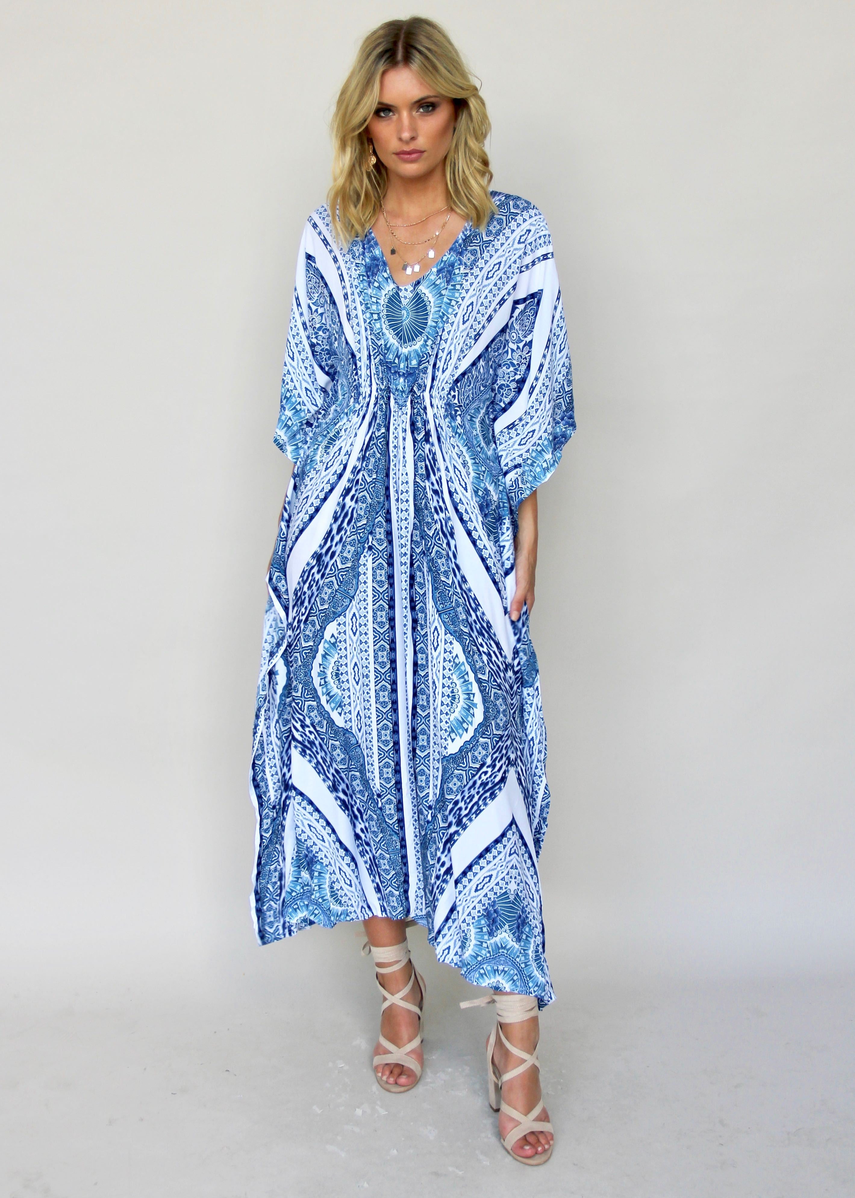 Fair Isle Maxi Dress - Aquarius