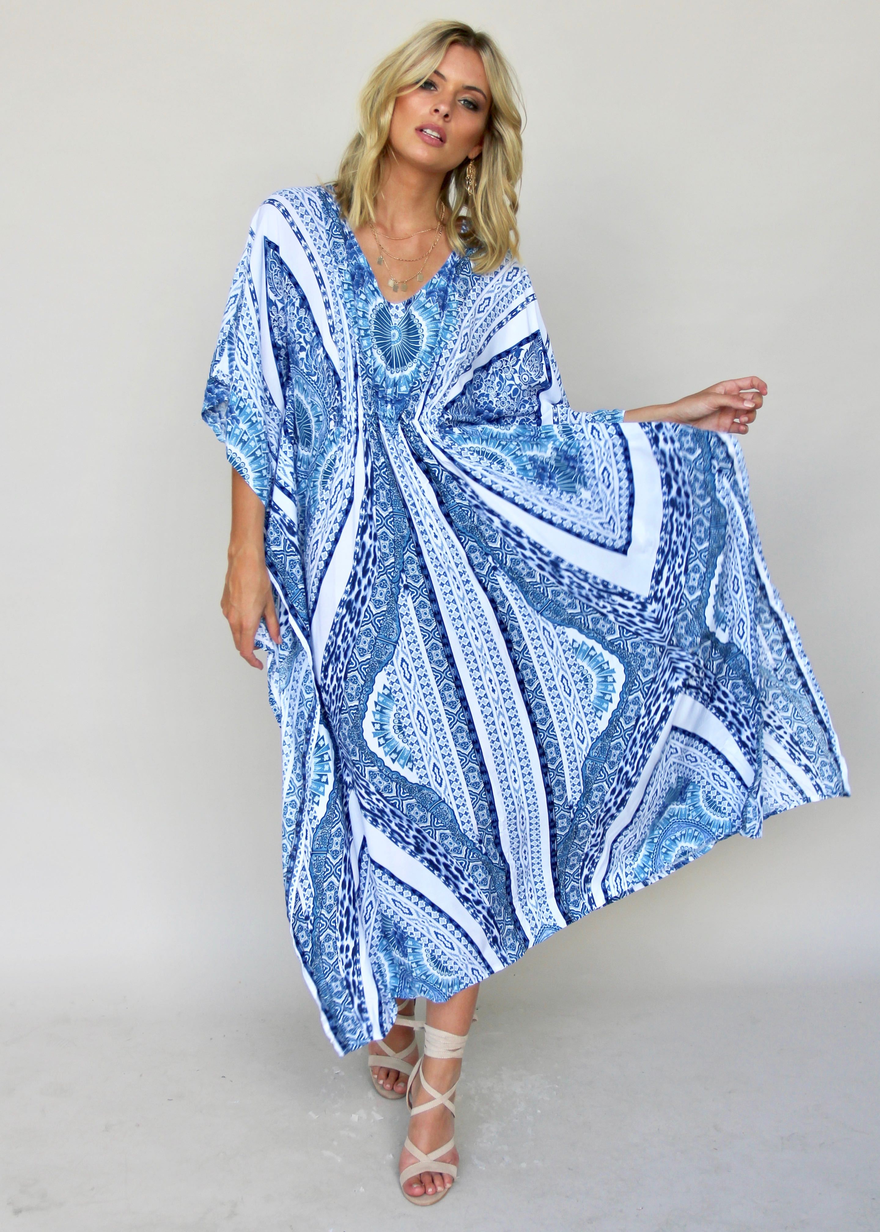 Fair Isle Maxi Dress - Aquarius