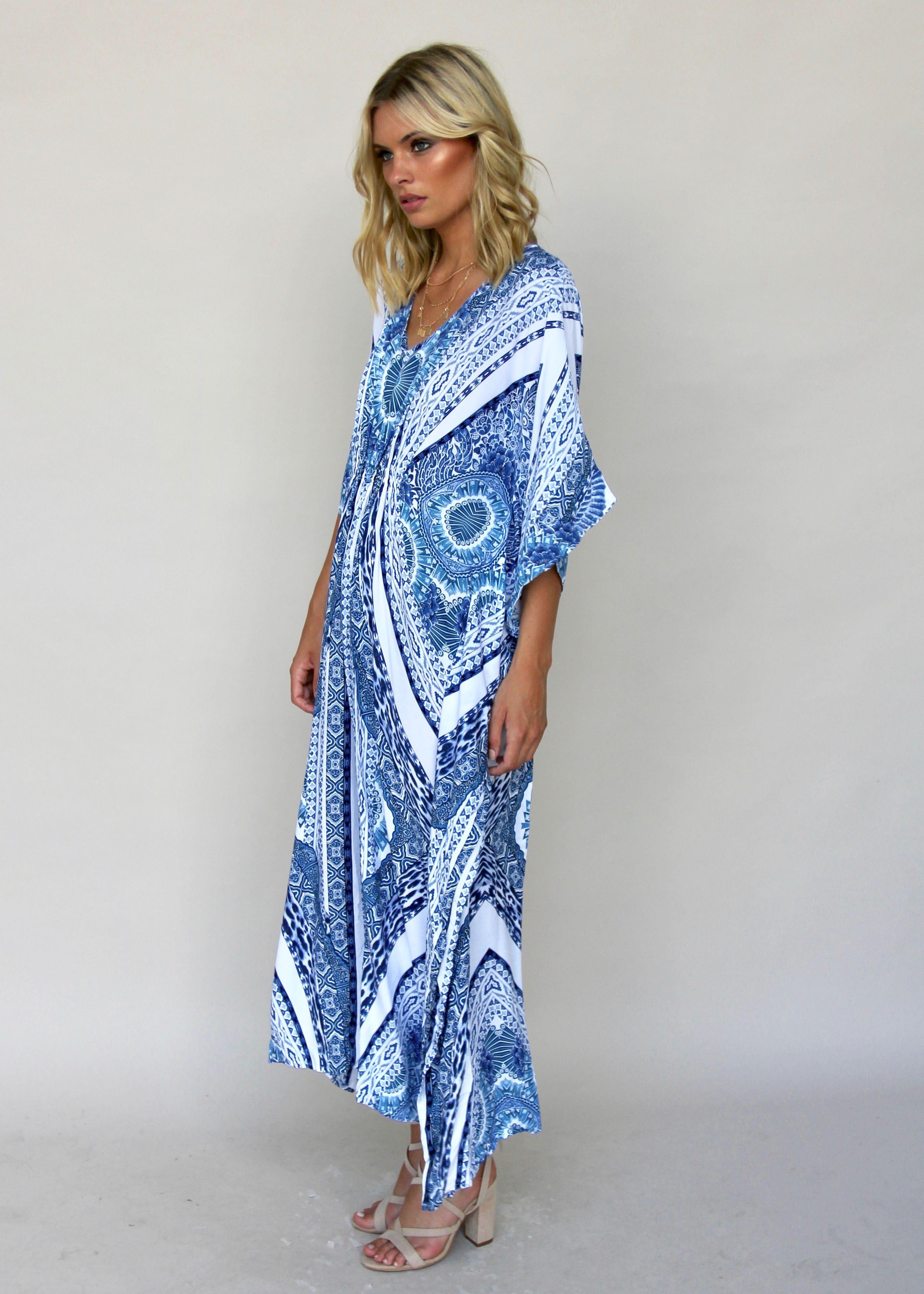 Fair Isle Maxi Dress - Aquarius