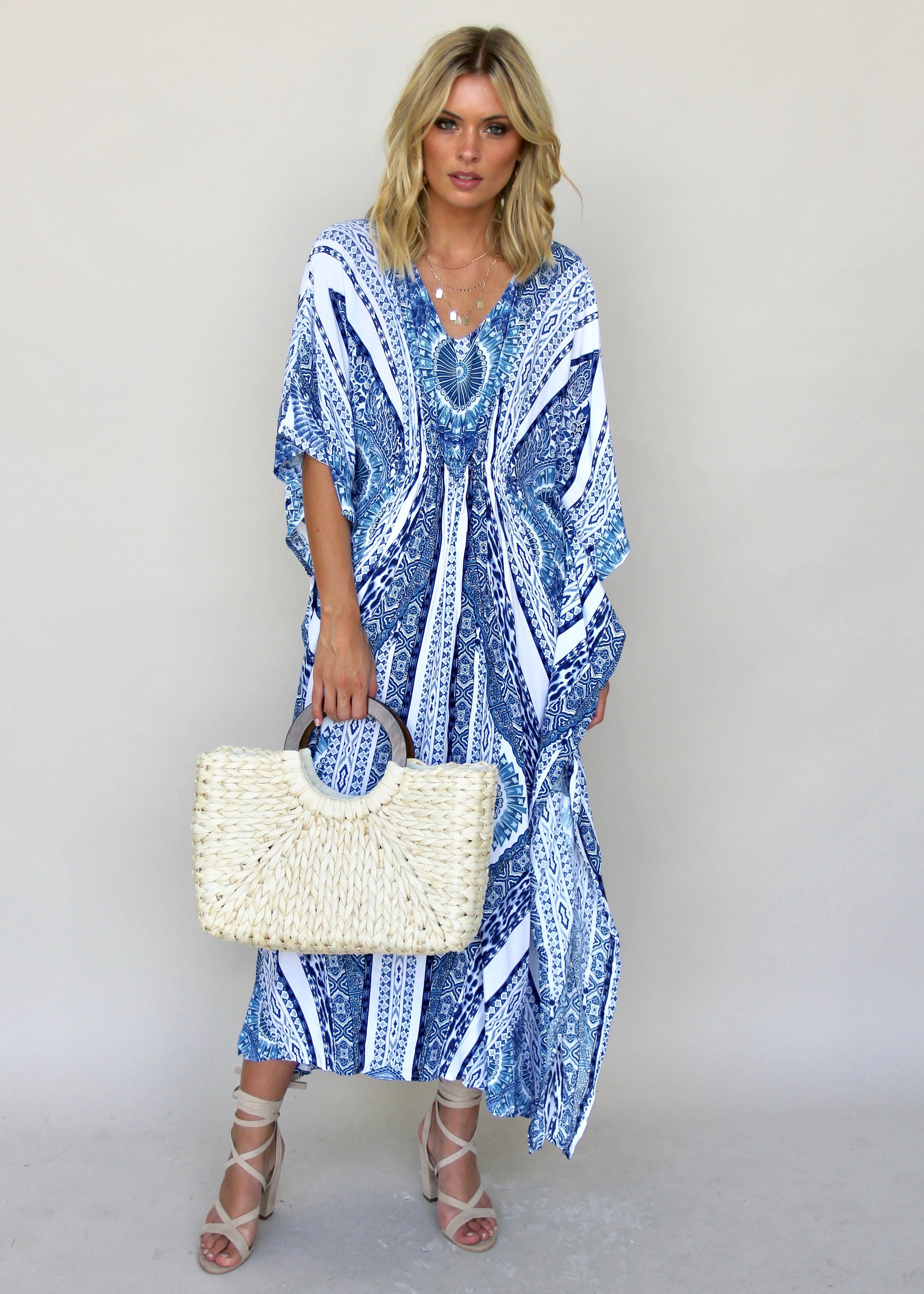 Fair Isle Maxi Dress - Aquarius