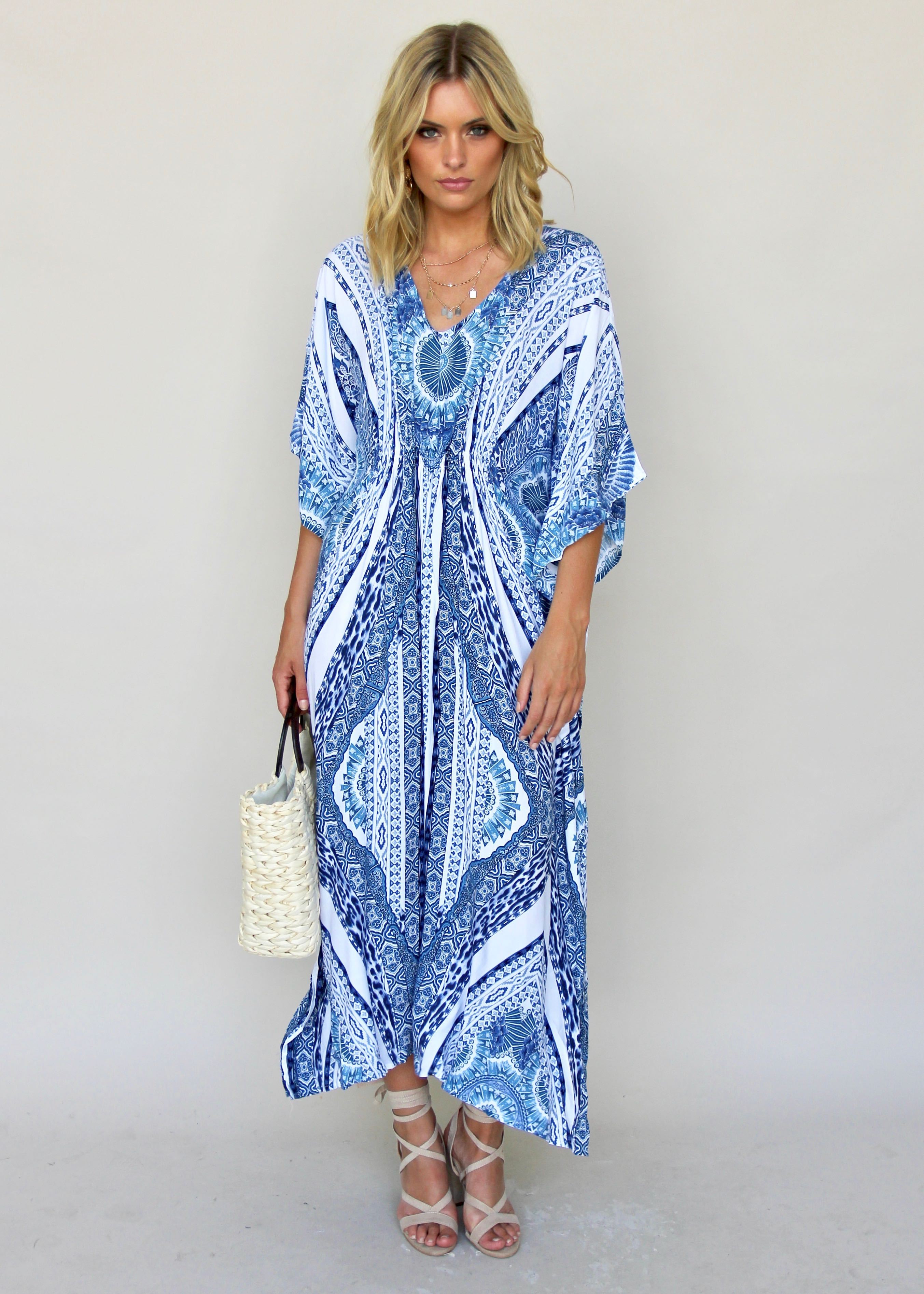 Fair Isle Maxi Dress - Aquarius