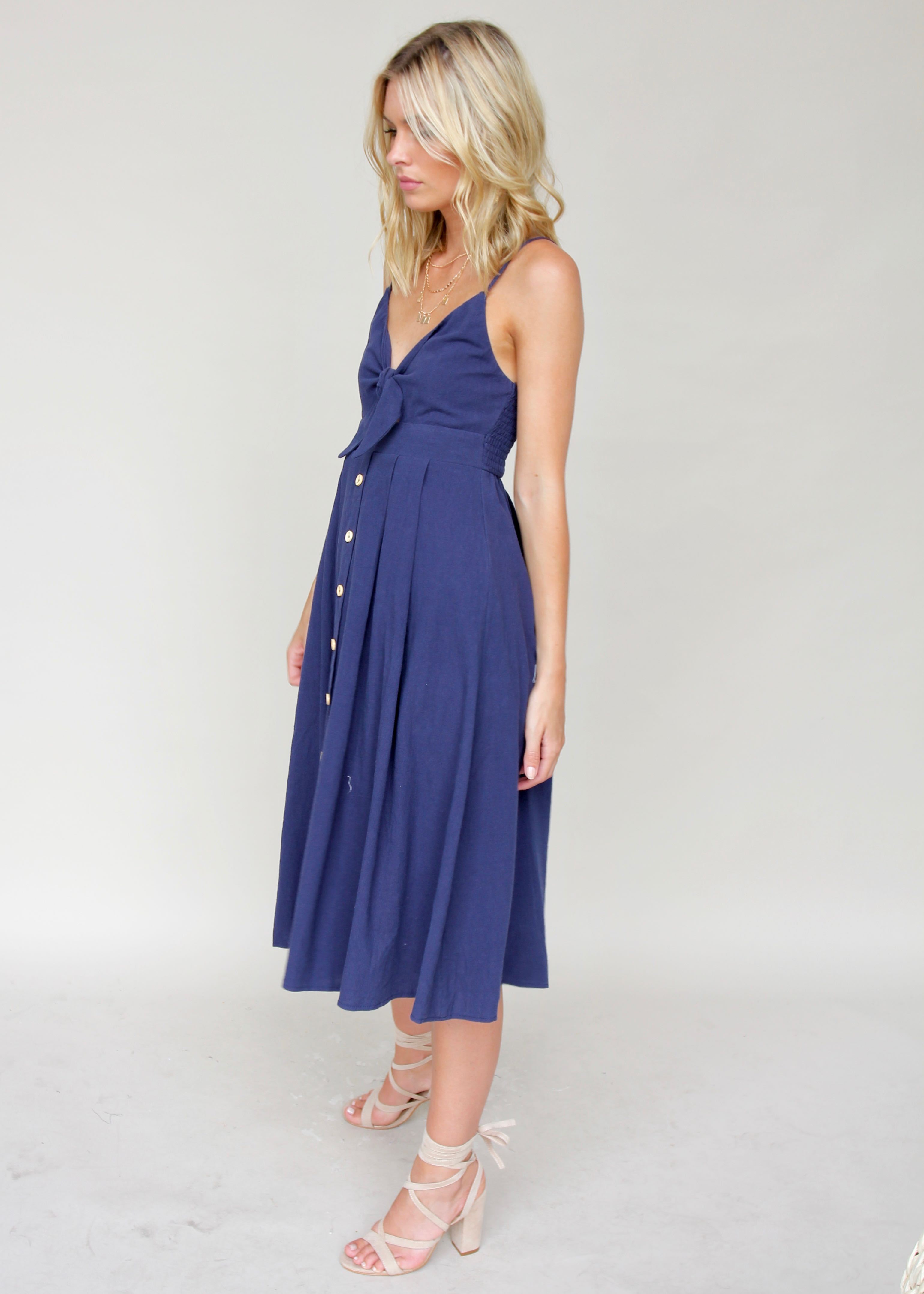 Big City Midi Dress - Navy