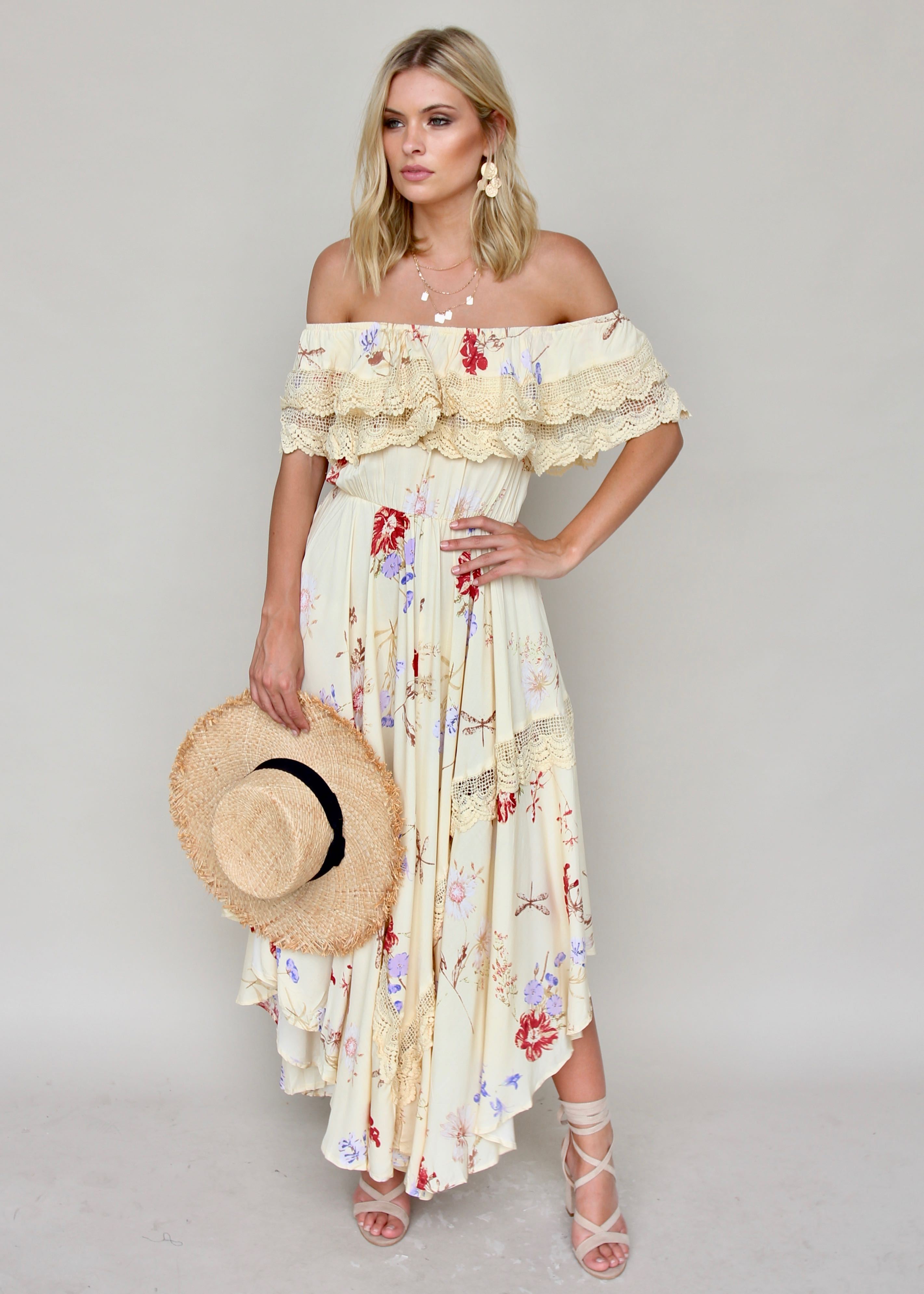 Positano Off Shoulder Maxi - Lilyrose