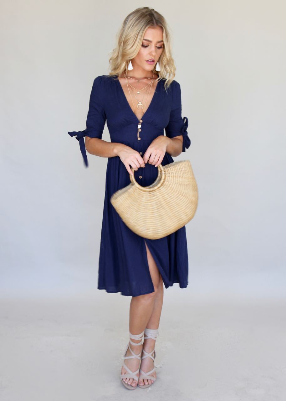 Future Forever Midi Dress - Navy