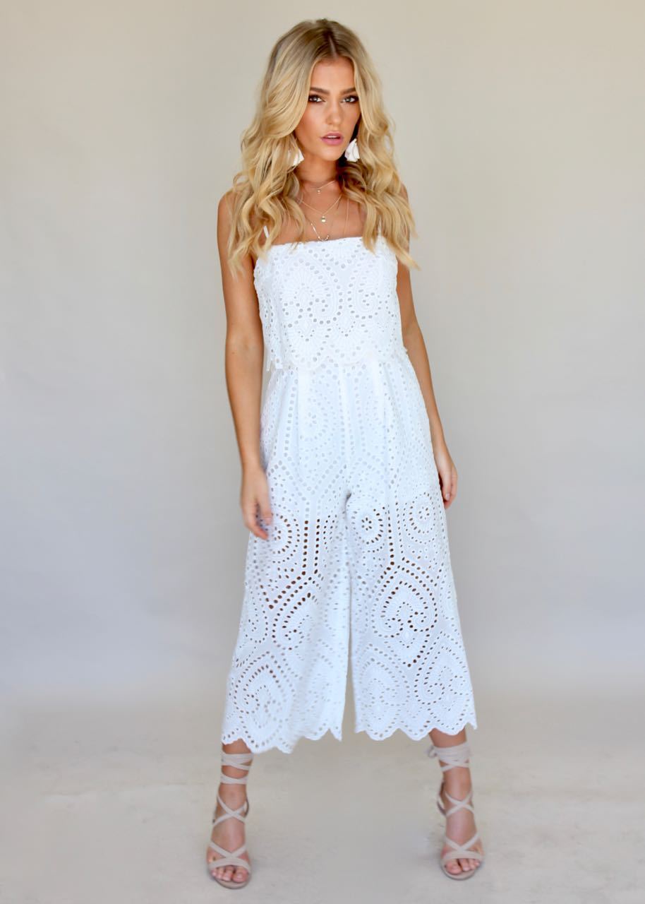 Change Of Heart Pantsuit - White