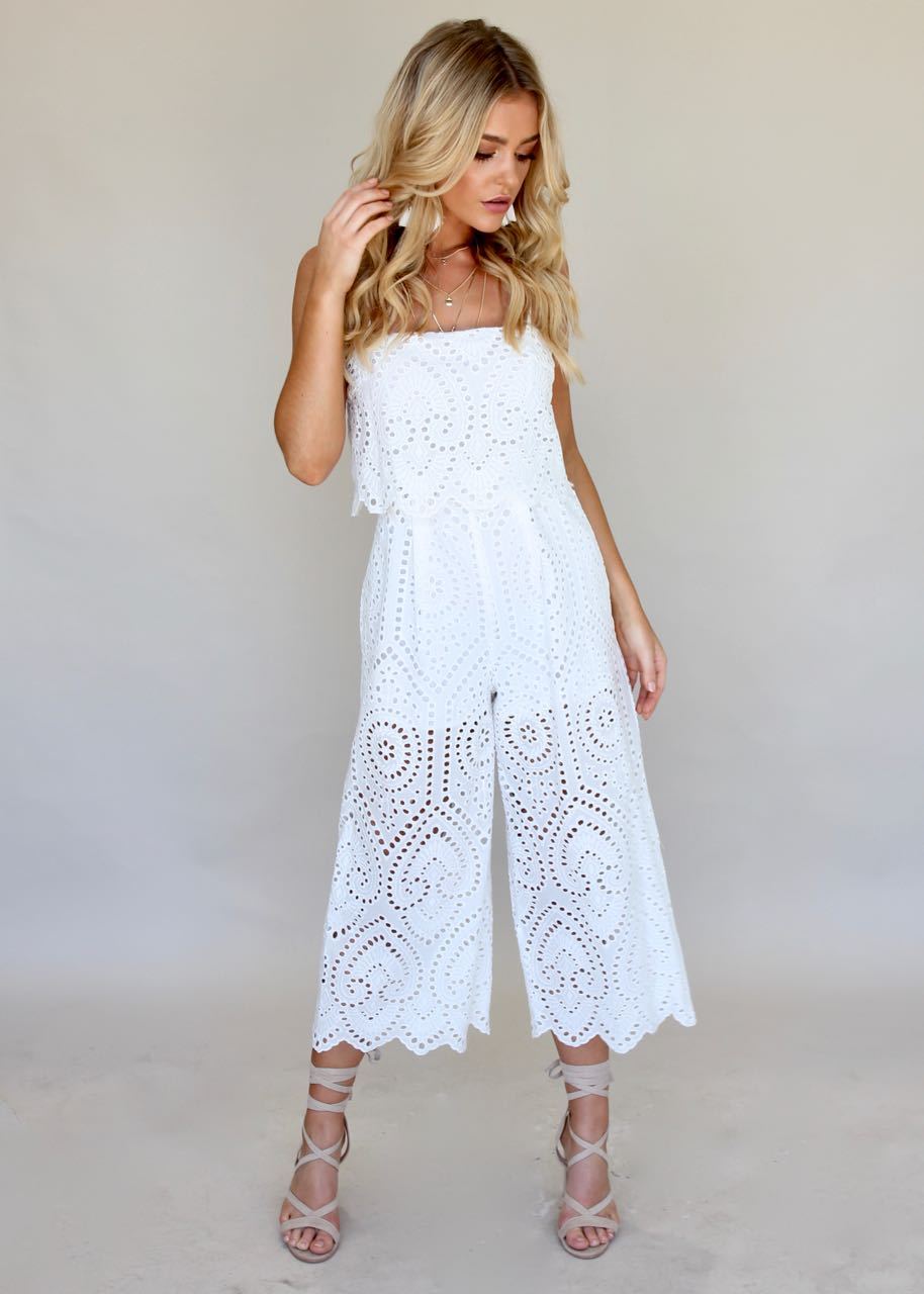 Change Of Heart Pantsuit - White