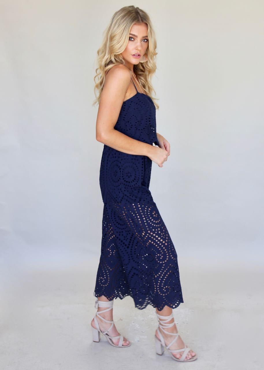 Change Of Heart Pantsuit - Navy